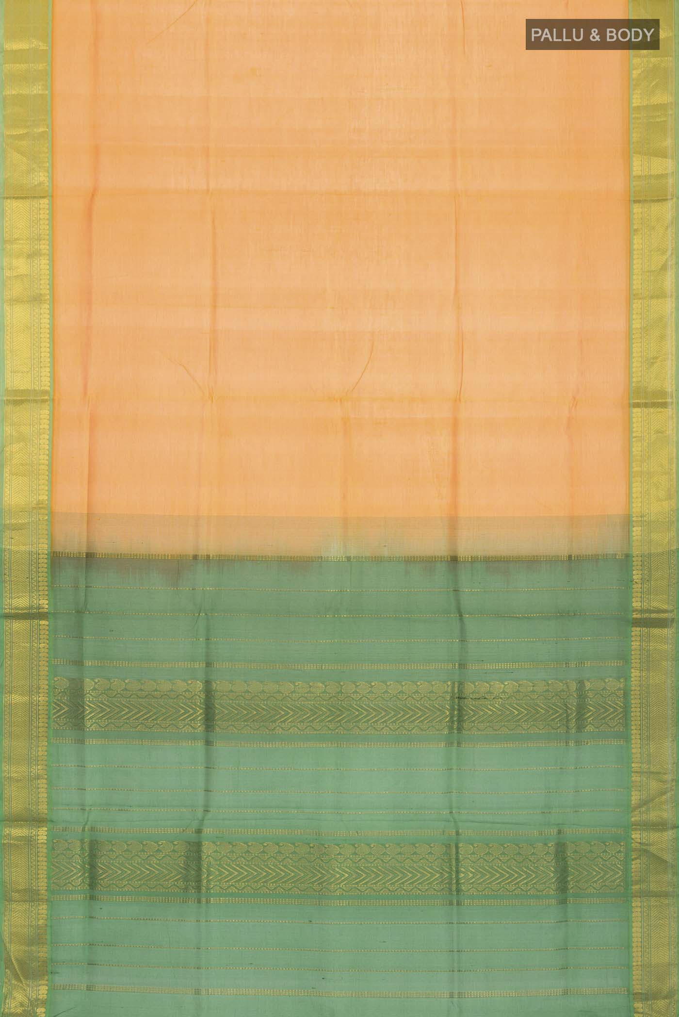 Mustard Silk Cotton Saree - Image 3