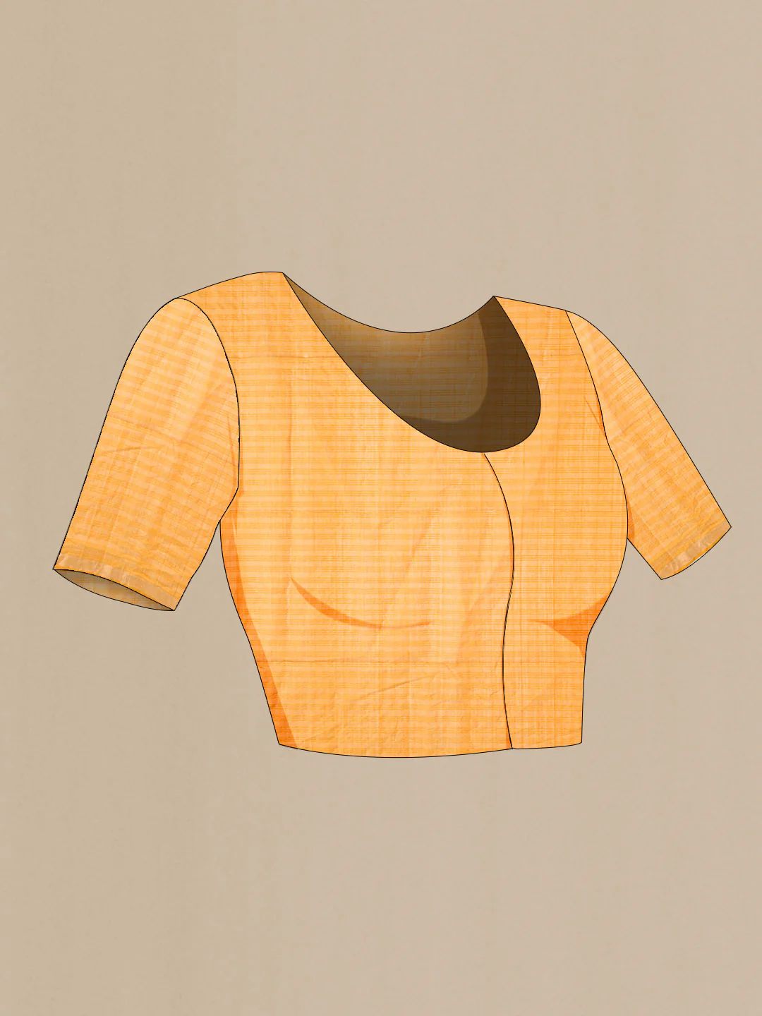 Mustard Silk Cotton Saree - Image 2