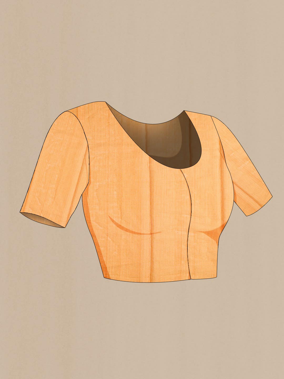Mustard Silk Cotton Saree - Image 3