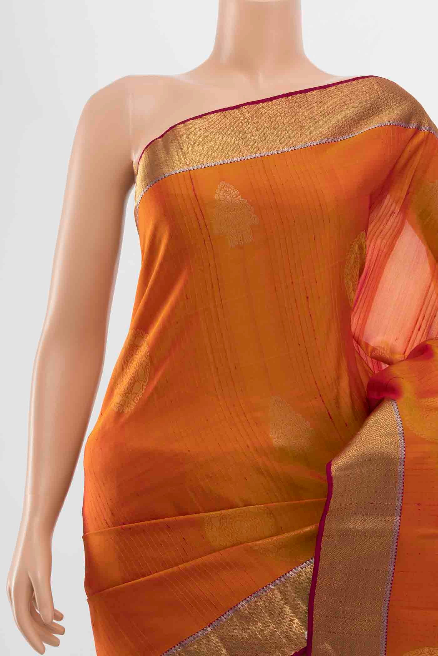 Mustard Soft Silk Saree - Image 2