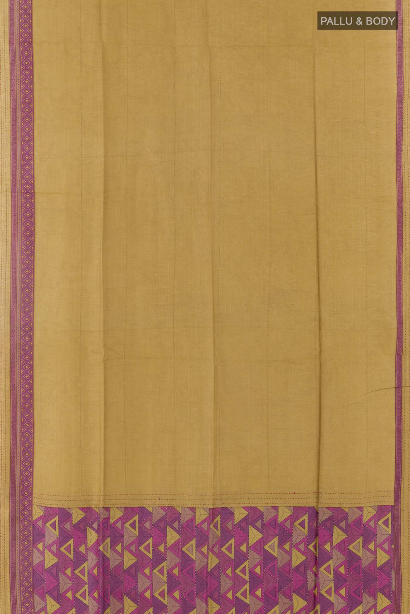 Mustard Tussar Saree - Image 5