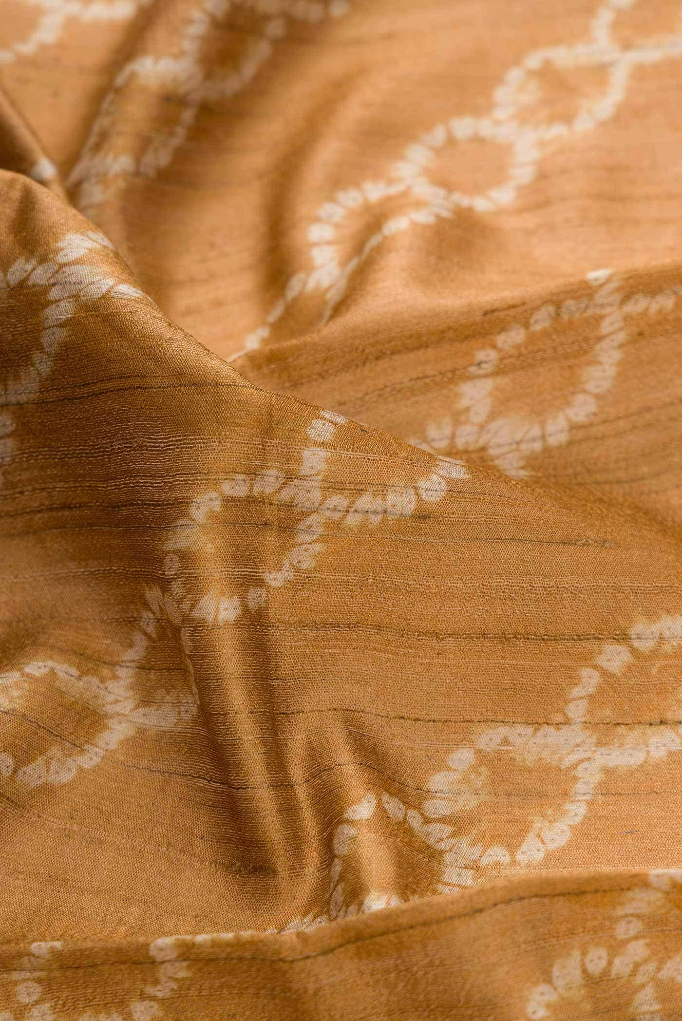 Mustard Tussar Silk Saree - Image 2