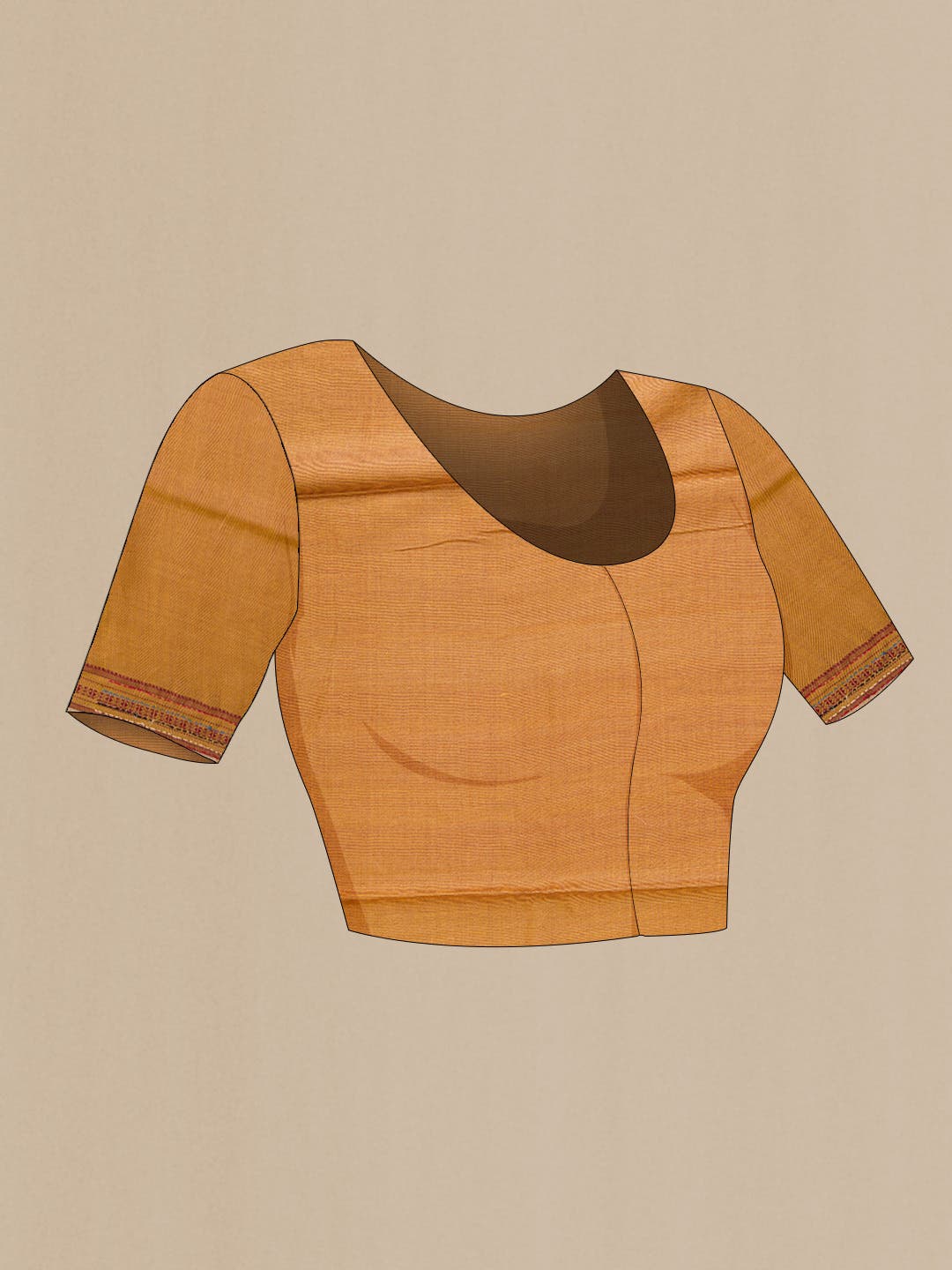 Mustard Tussar Silk Saree - Image 4