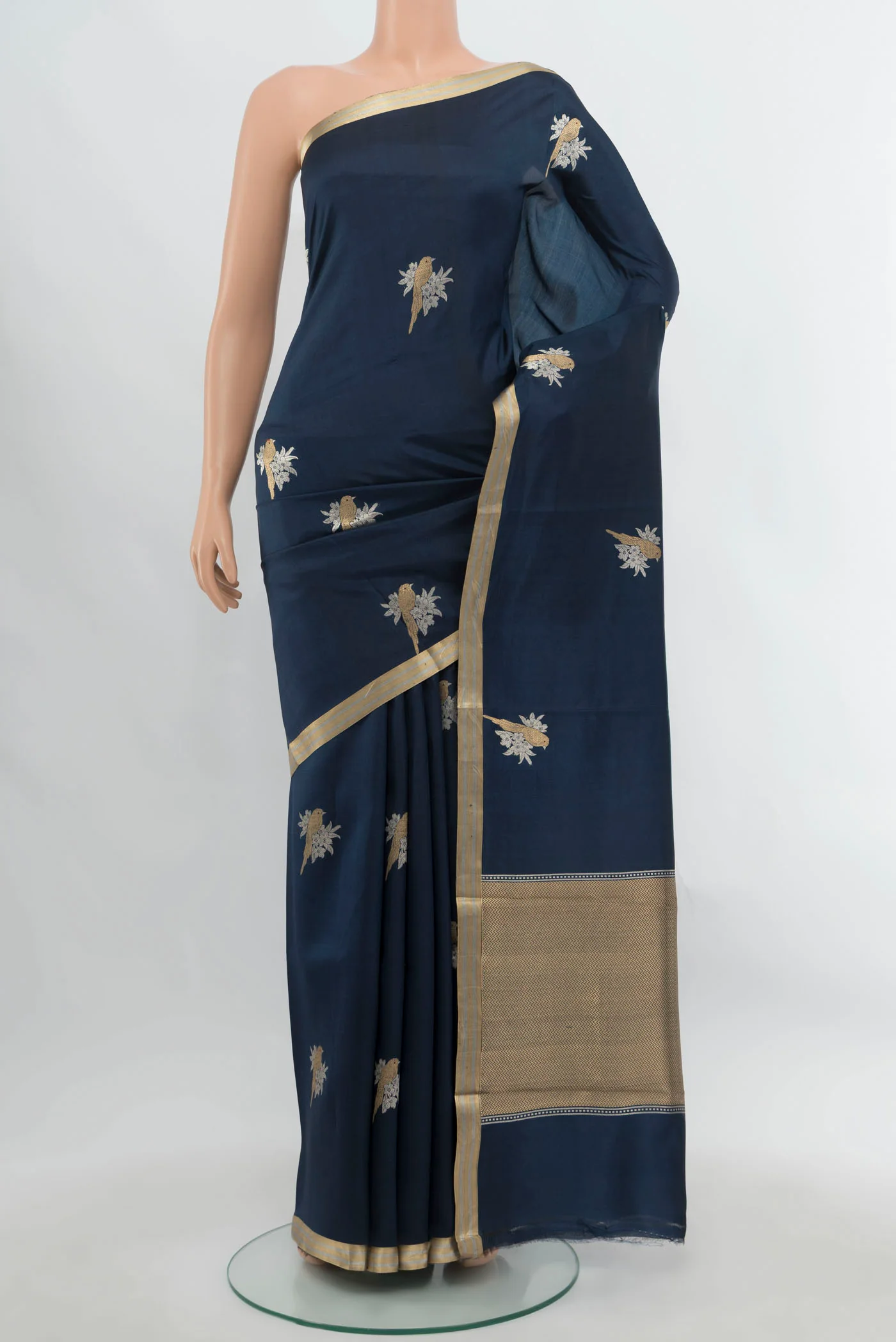Blue Banarasi Silk Saree
