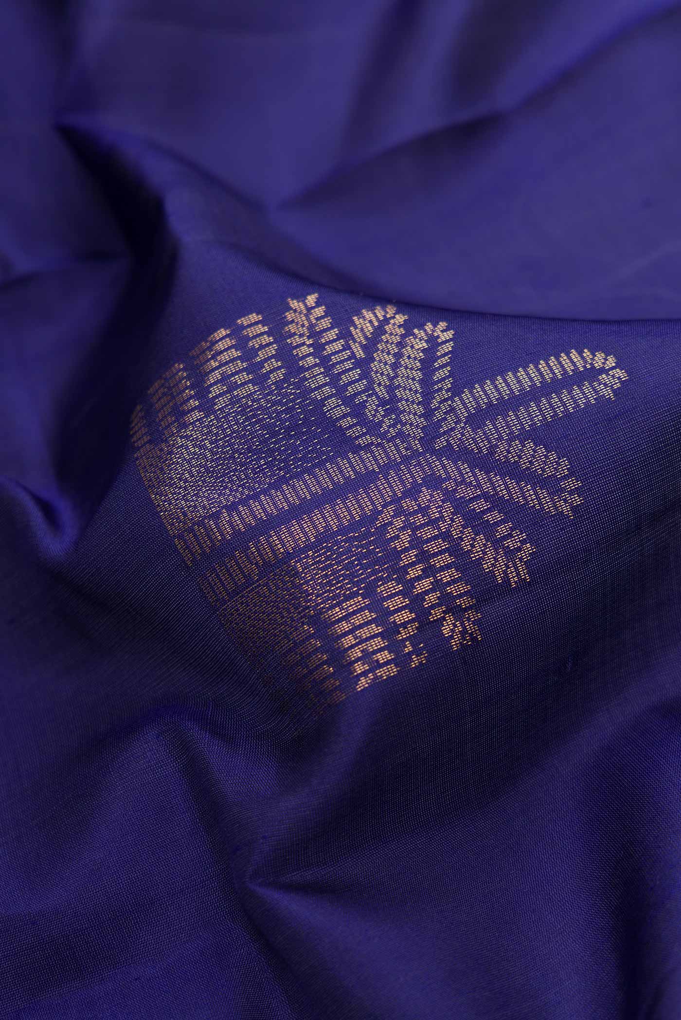 Dark Blue Soft Silk Saree - Image 2