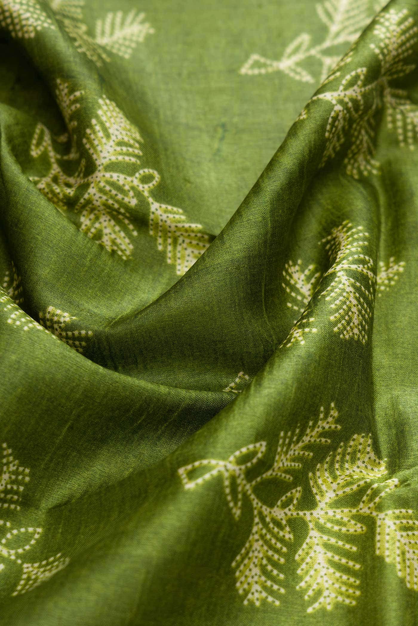 Navy Blue Dual Tone Tussar Silk Saree - Image 2
