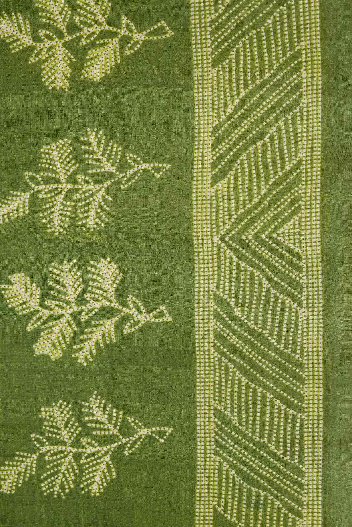 Navy Blue Dual Tone Tussar Silk Saree - Image 3