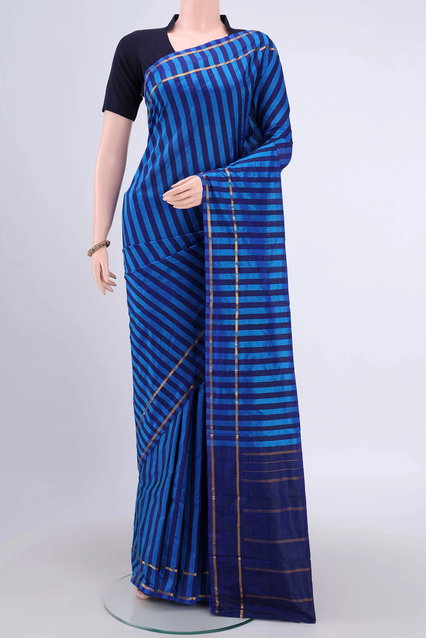 Blue Kanchipuram Silk Saree
