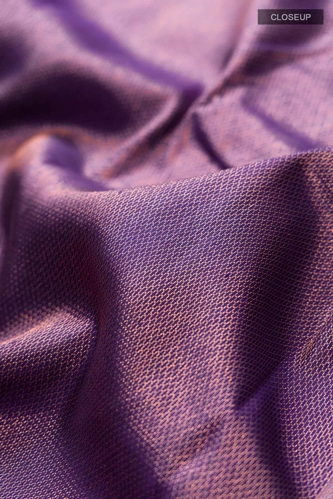 Navy Blue Kanchipuram Silk Saree - Image 3