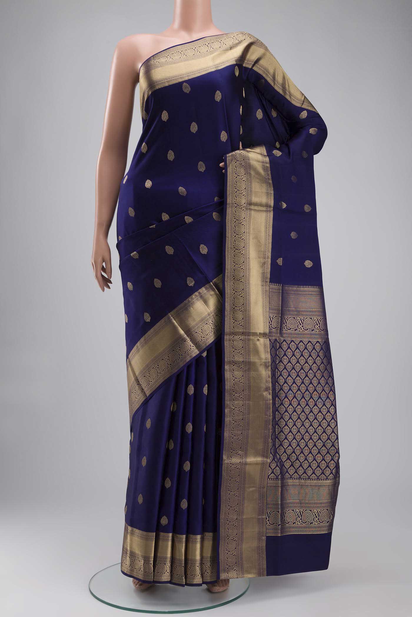 Navy Blue Soft Silk Saree