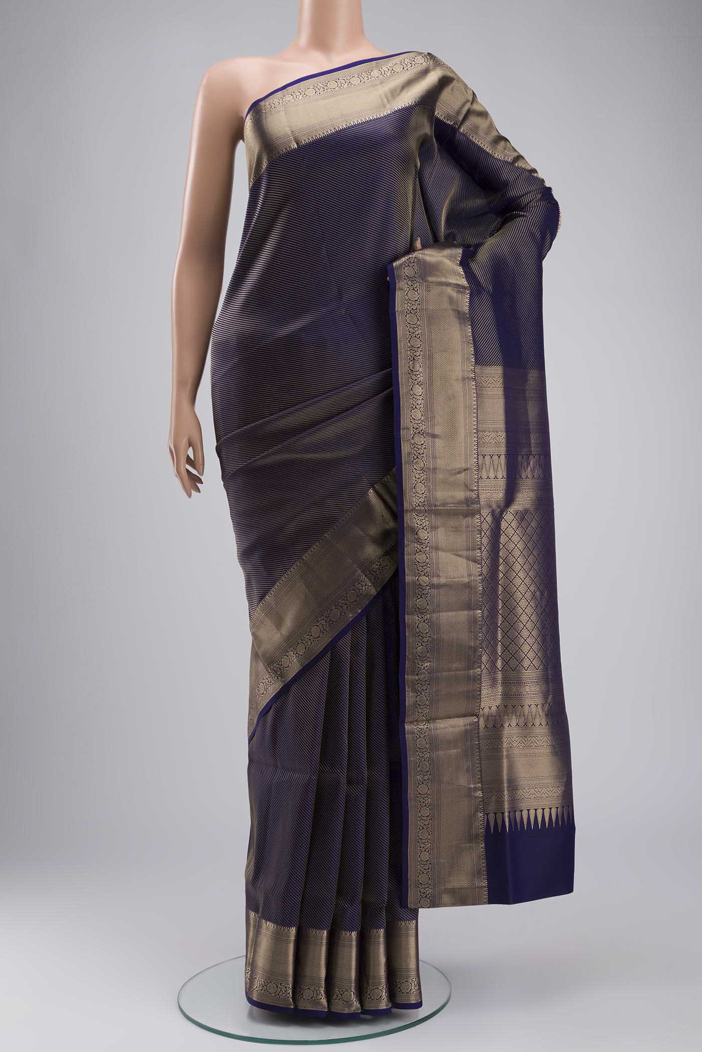 Navy Blue Soft Silk Saree