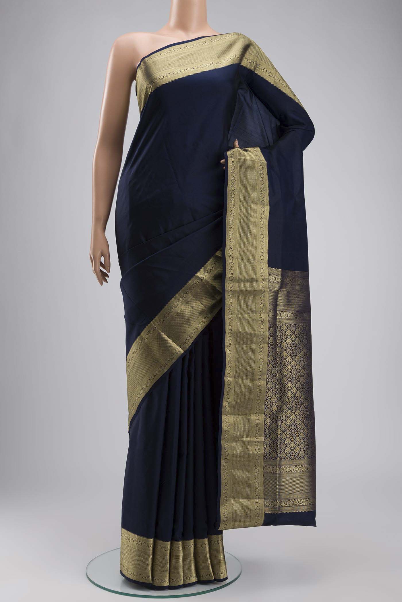 Navy Blue Soft Silk Saree