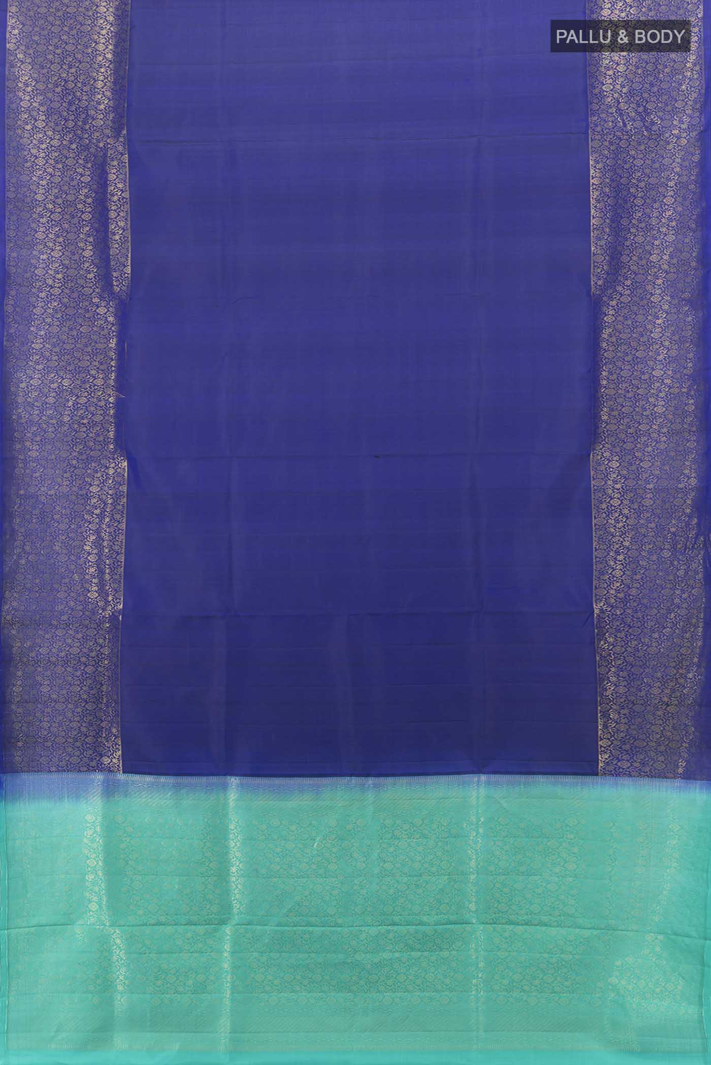 Dark Blue Soft Silk Saree - Image 5