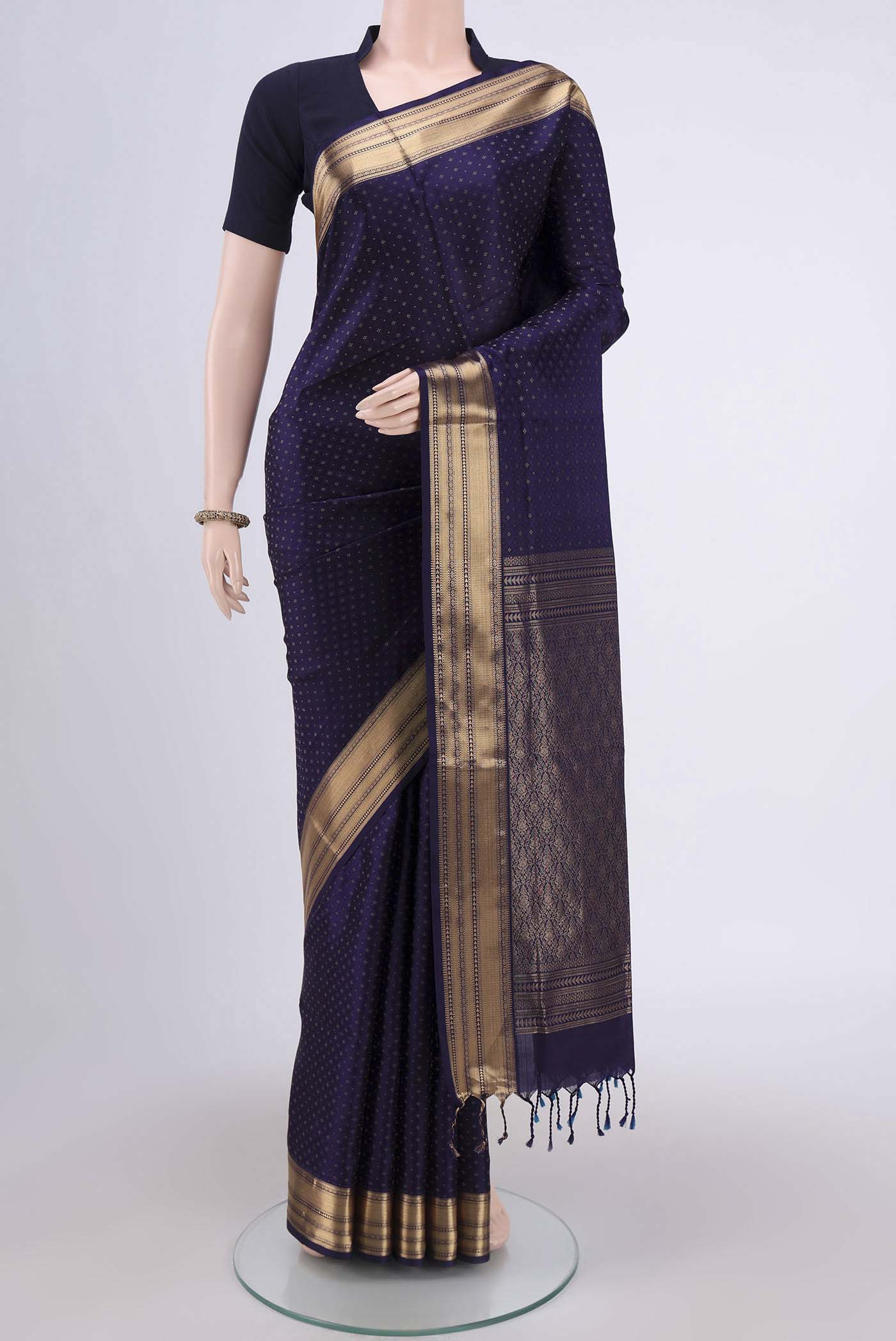 Navy Blue Soft Silk Saree