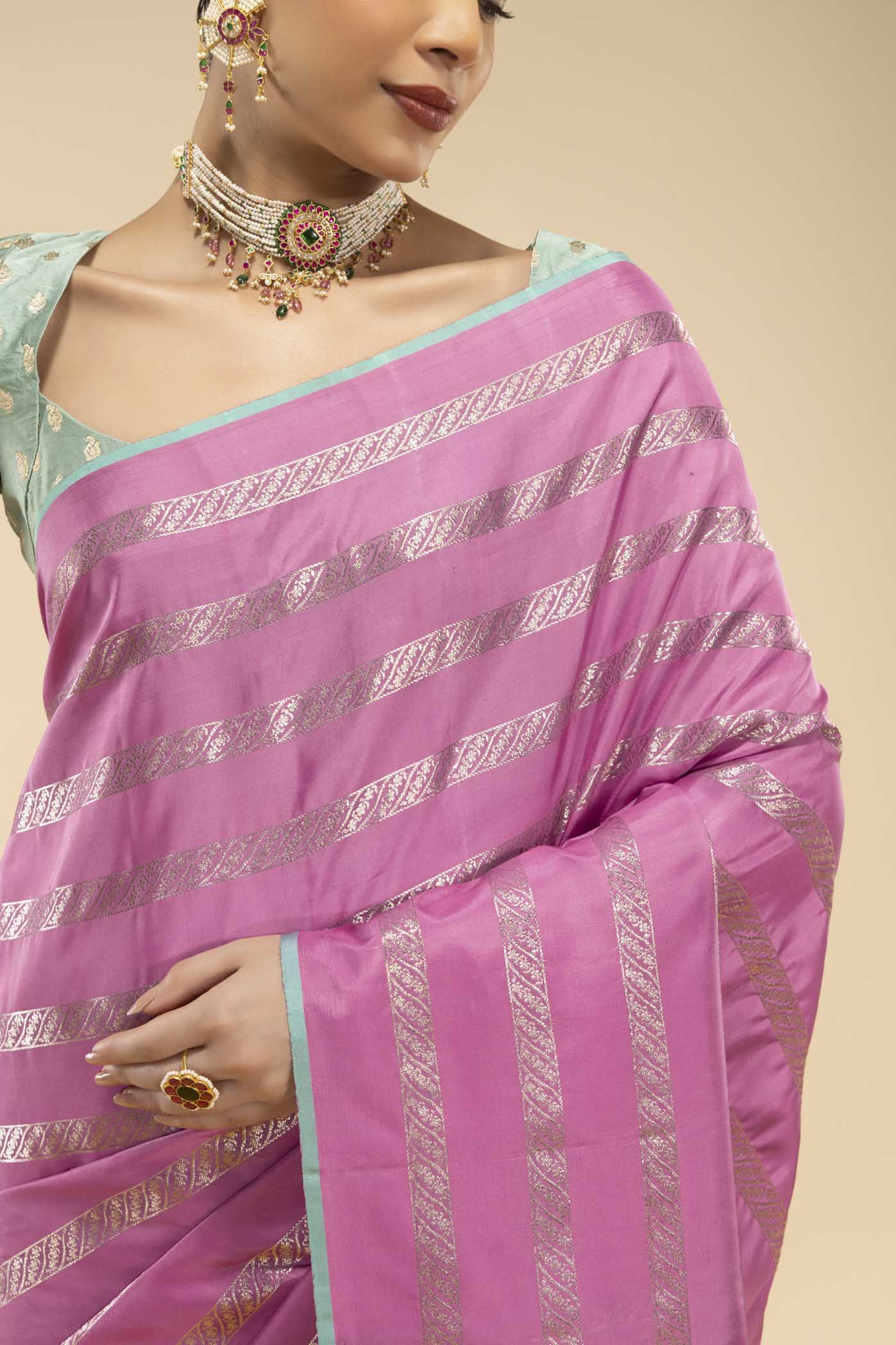Nayantara-Pink Kanchipuram Silk Saree - Image 3