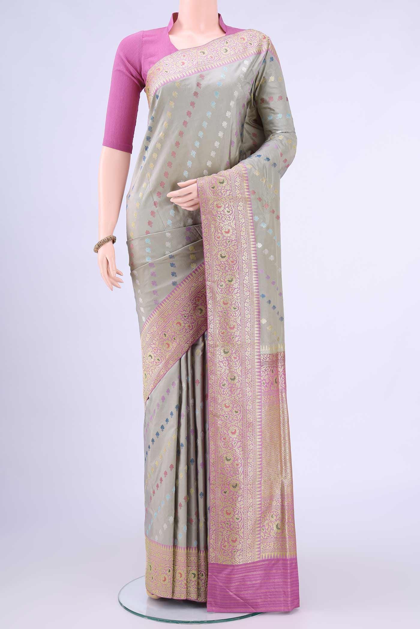 no Dual Tone Banarasi Saree