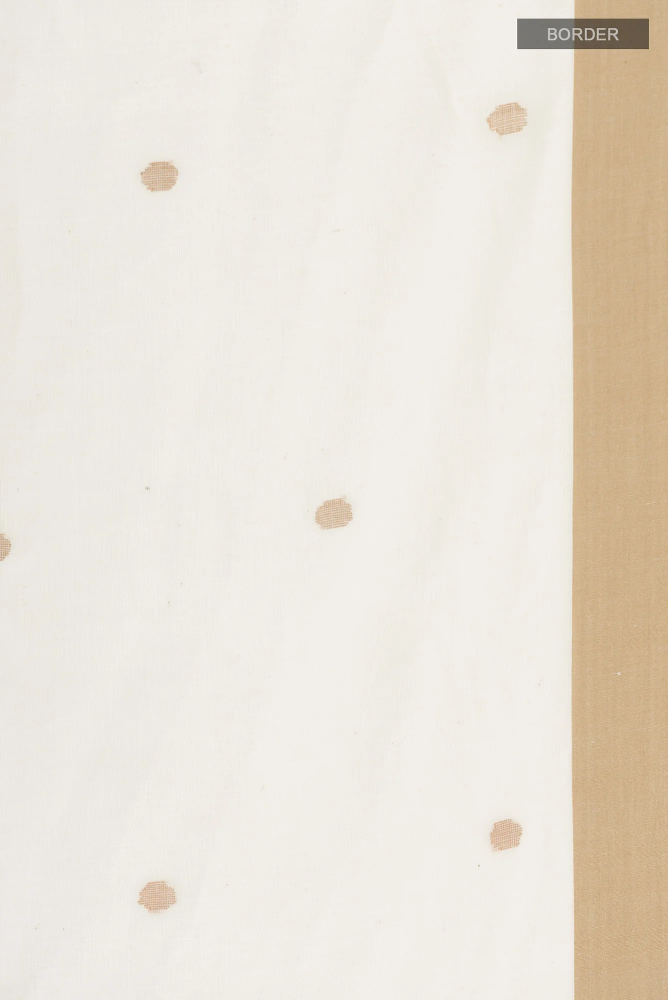 Off White Bengal Cotton Saree - Image 3