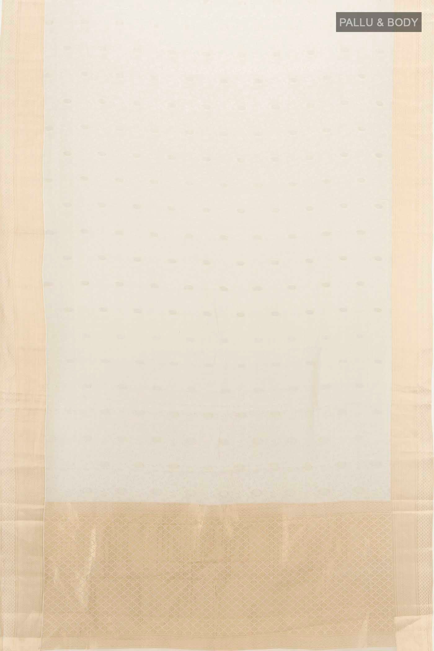 Off White Georgette Saree - Image 5