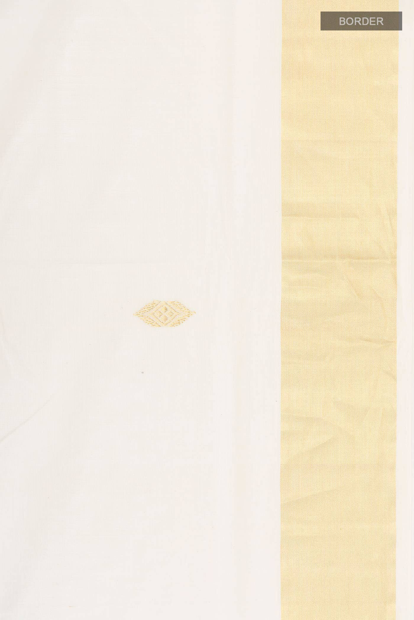 Off White Kerala Cotton Saree - Image 4