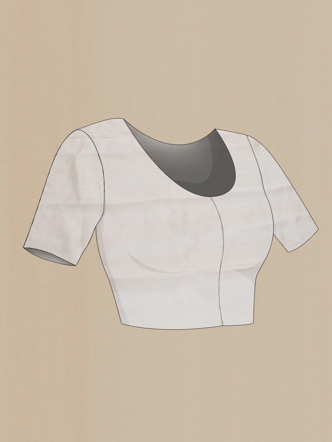 Off White Linen Saree - Image 6