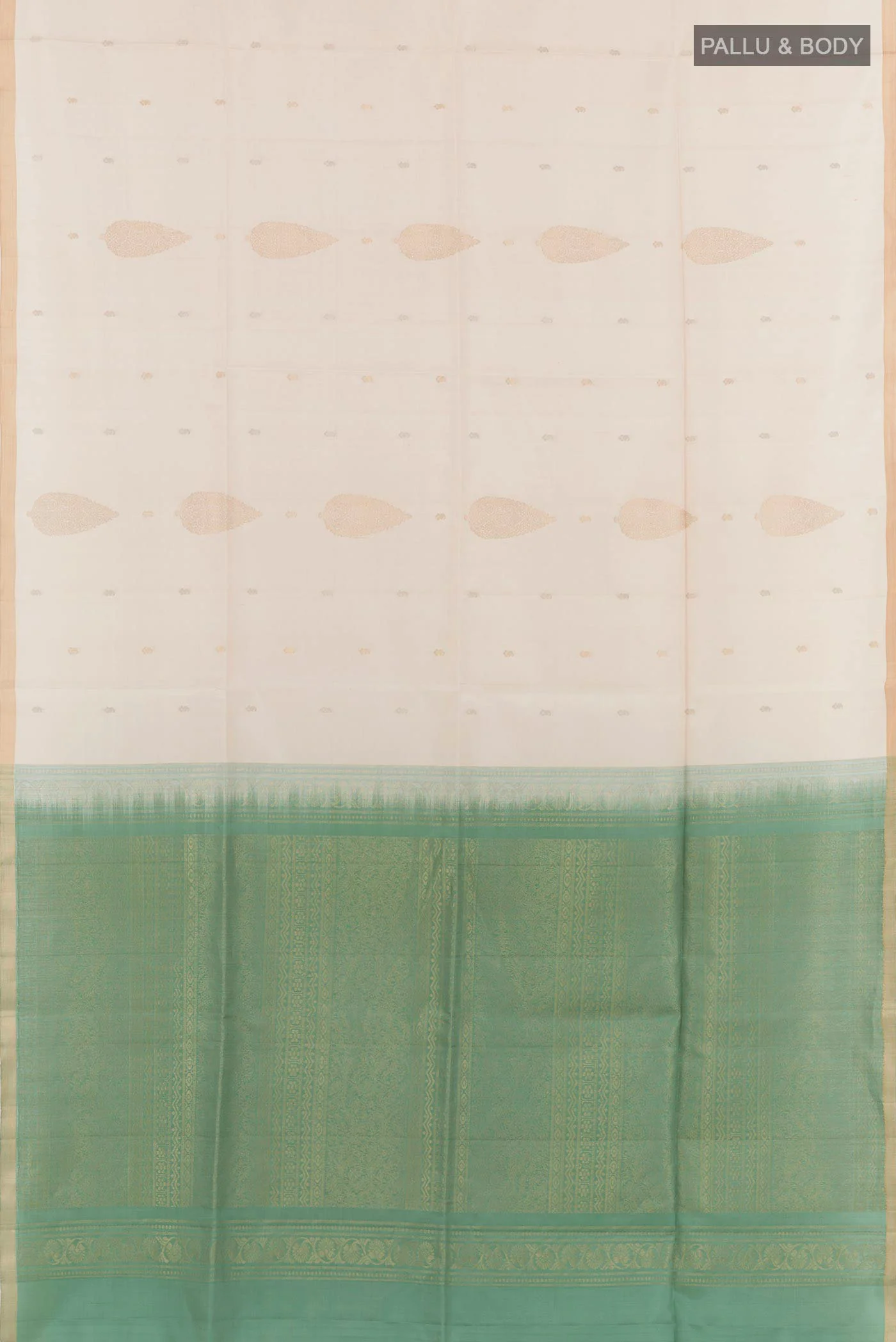 Off White Soft Silk Saree - Image 3