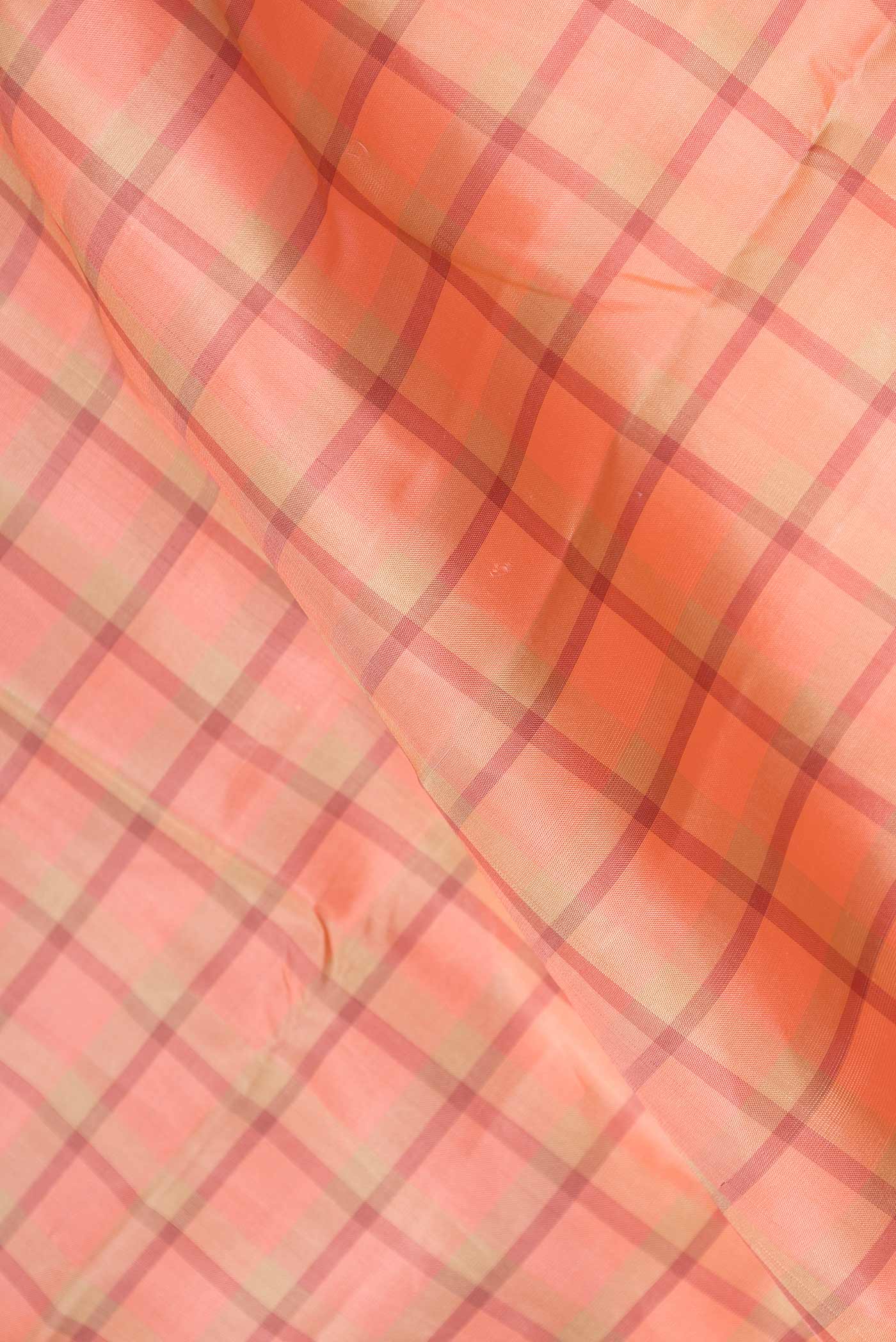 Pure Silk Pure Zari Peach Kanjivaram Saree - Image 2