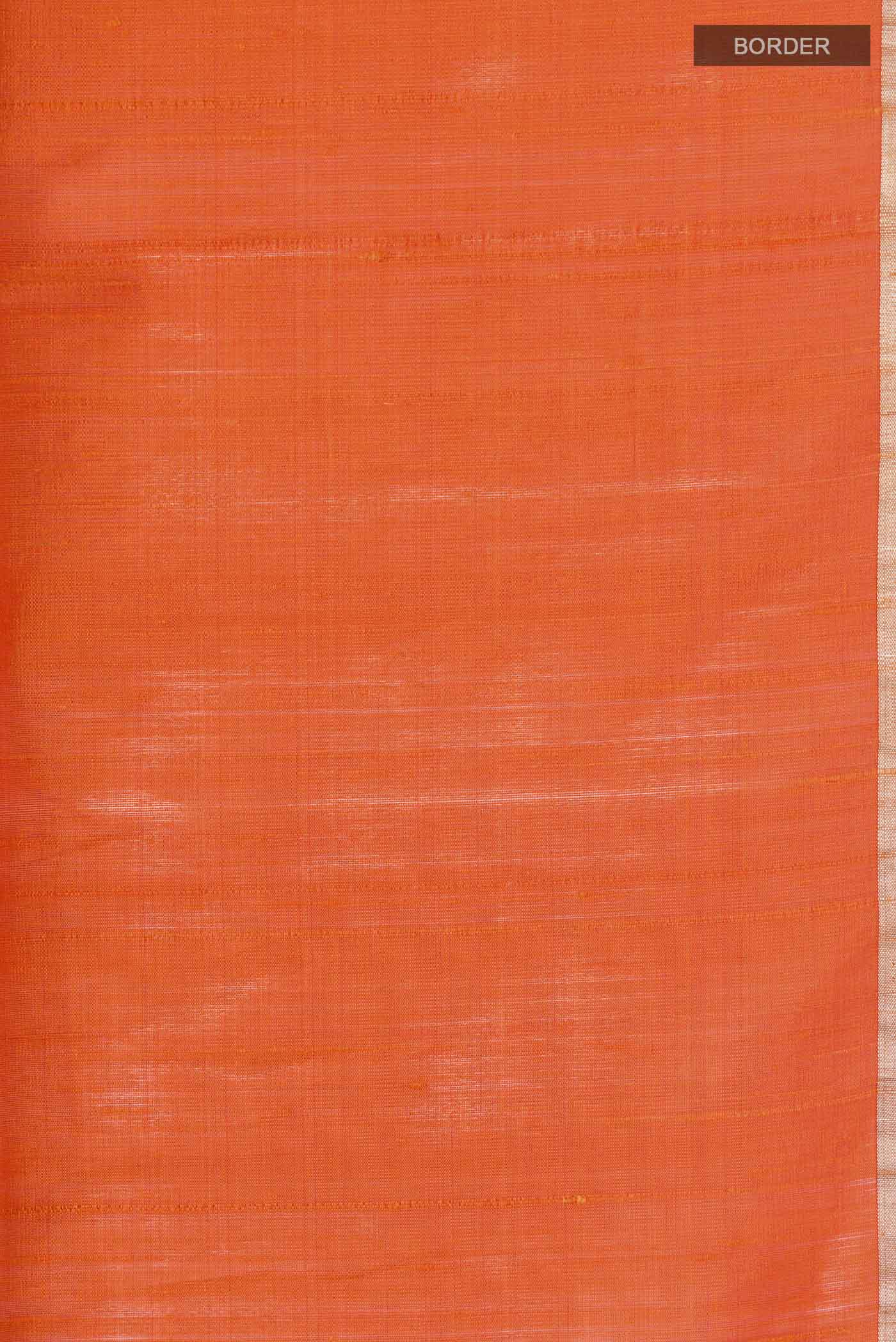 Orange Banarasi Raw Silk Saree - Image 3