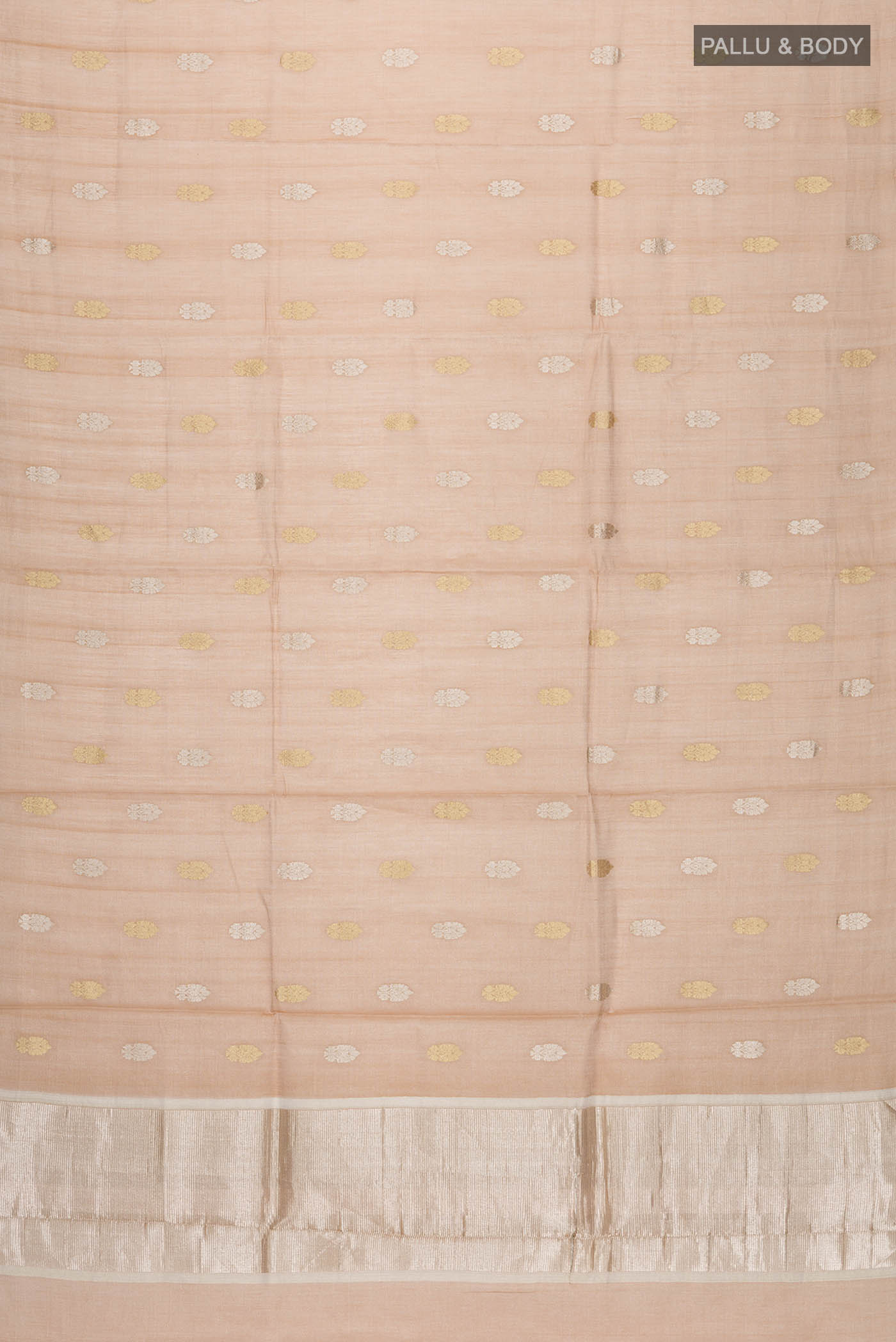 Orange Bhagalpuri Tussar Silk Saree - Image 6