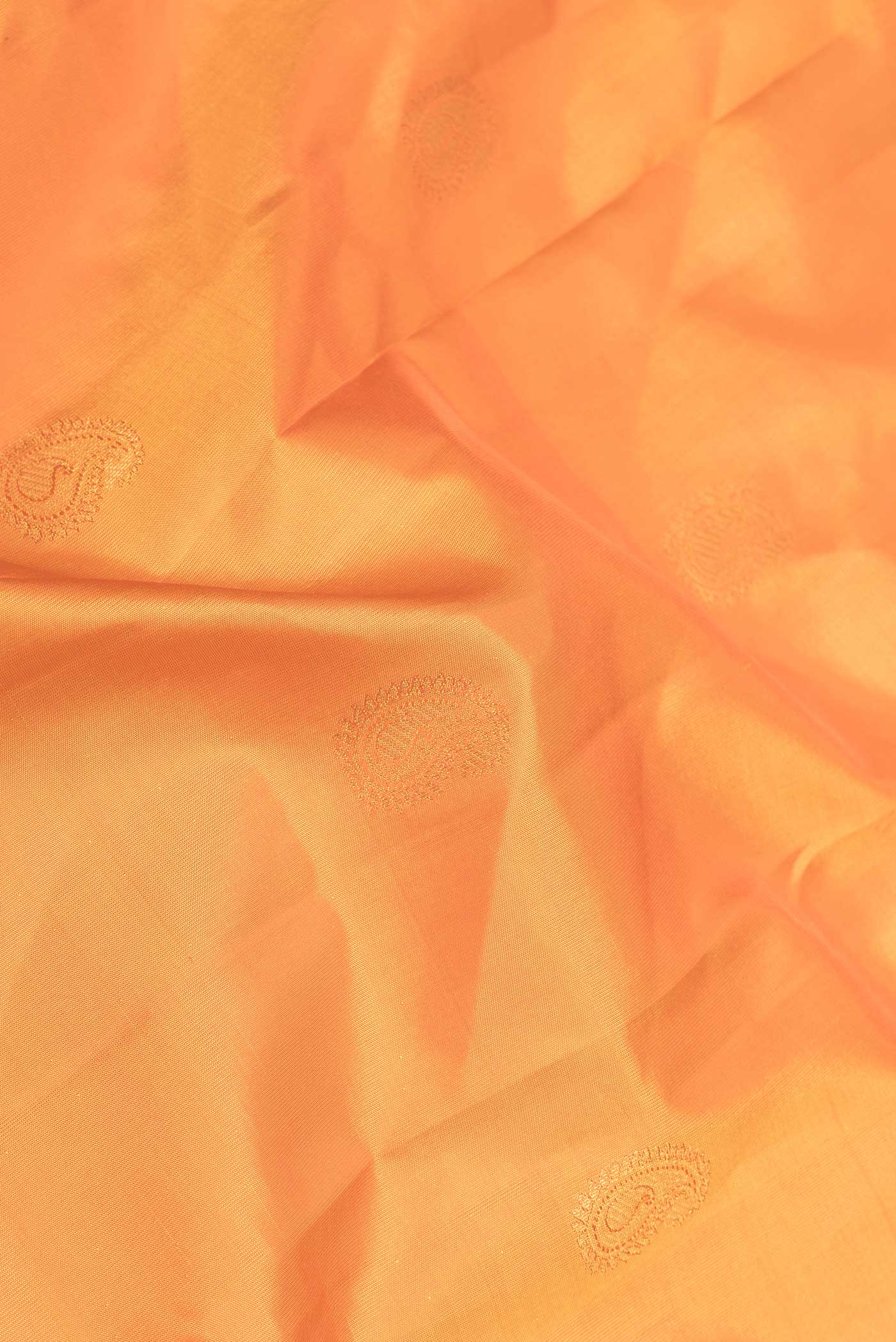 Orange Dual Tone Kanchipuram Saree - Image 2