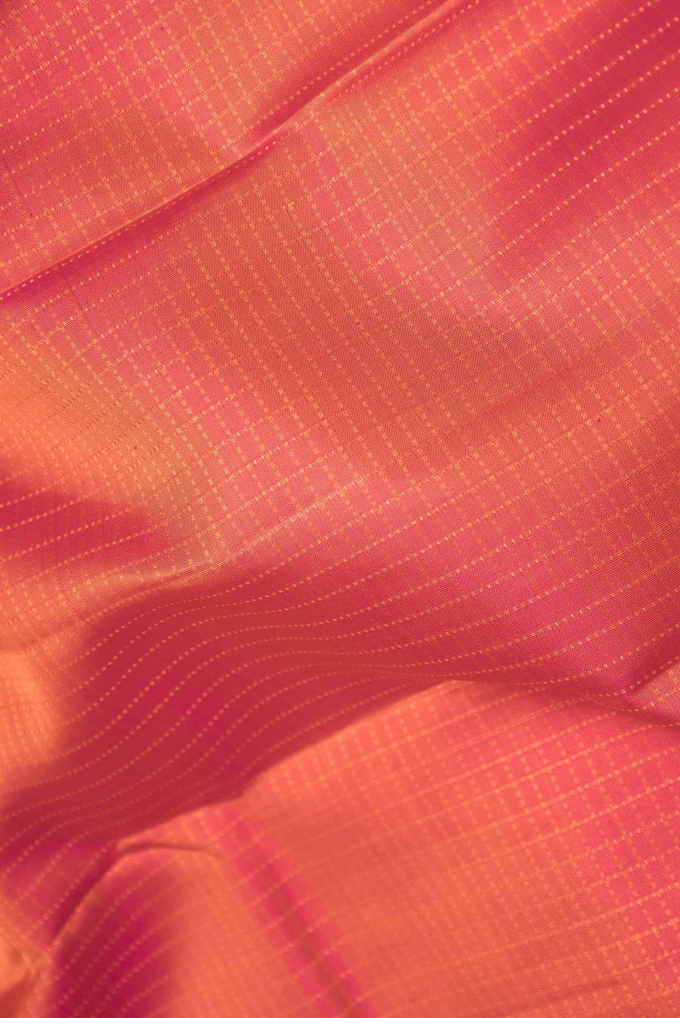 Orange Dual Tone Kanjivaram Saree - Image 2