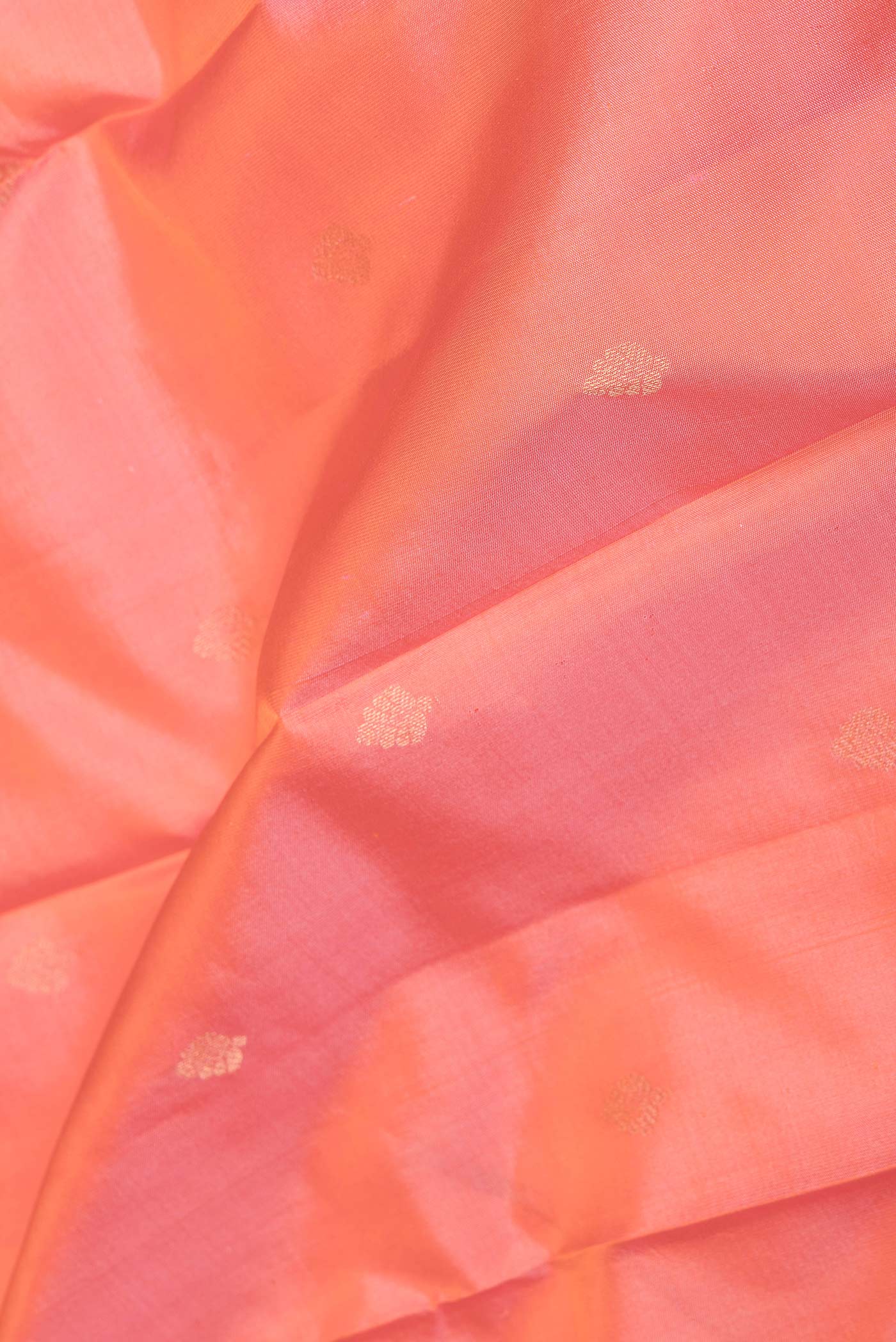 Orange Dual Tone Kanchipuram Saree - Image 2