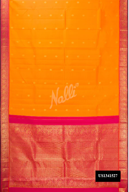 Orange Dual Tone Kanchipuram Silk Saree
