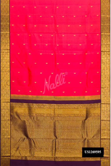 Orange Dual Tone Kanchipuram Silk Saree