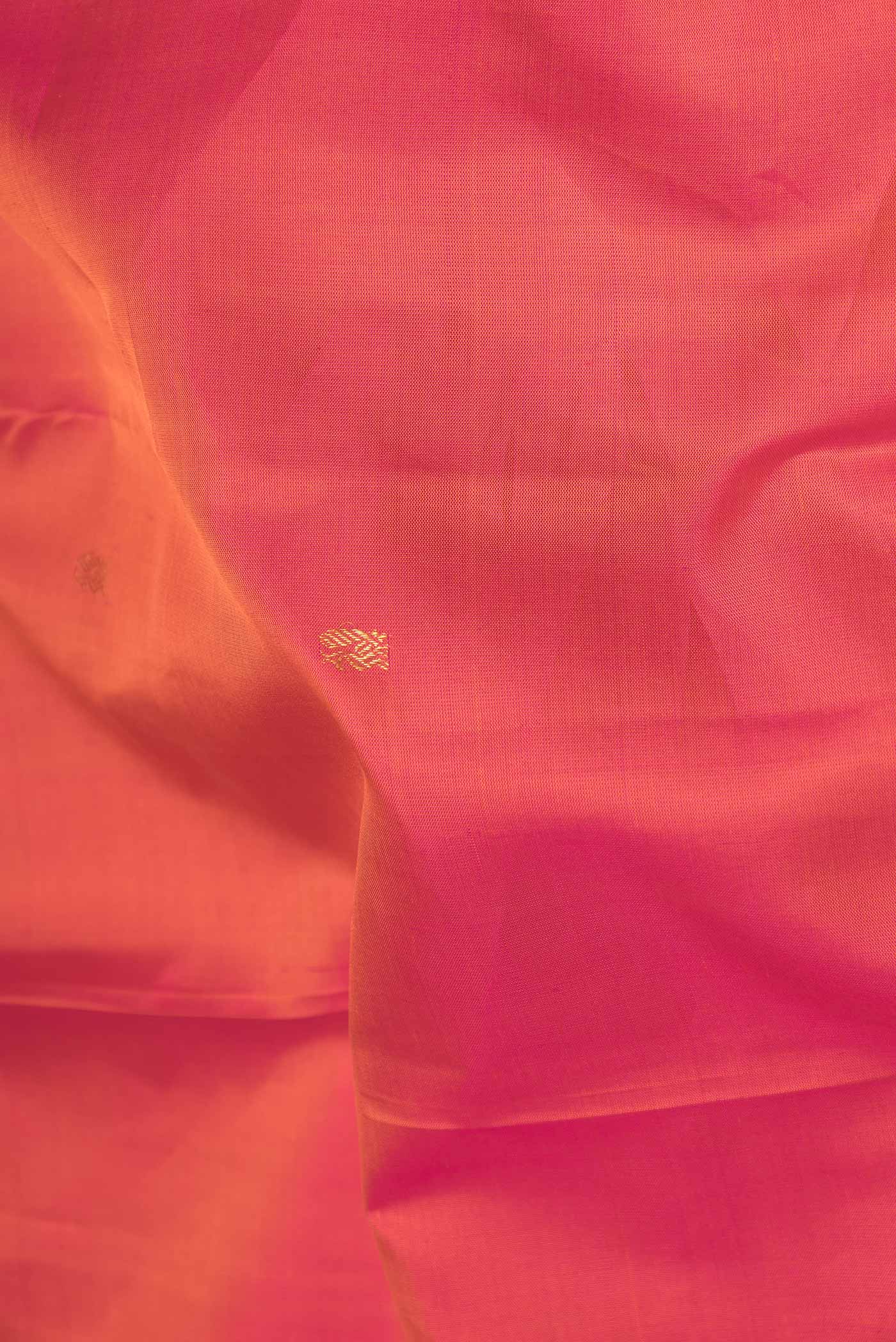 Orange Dual Tone Kanchipuram Silk Saree - Image 2