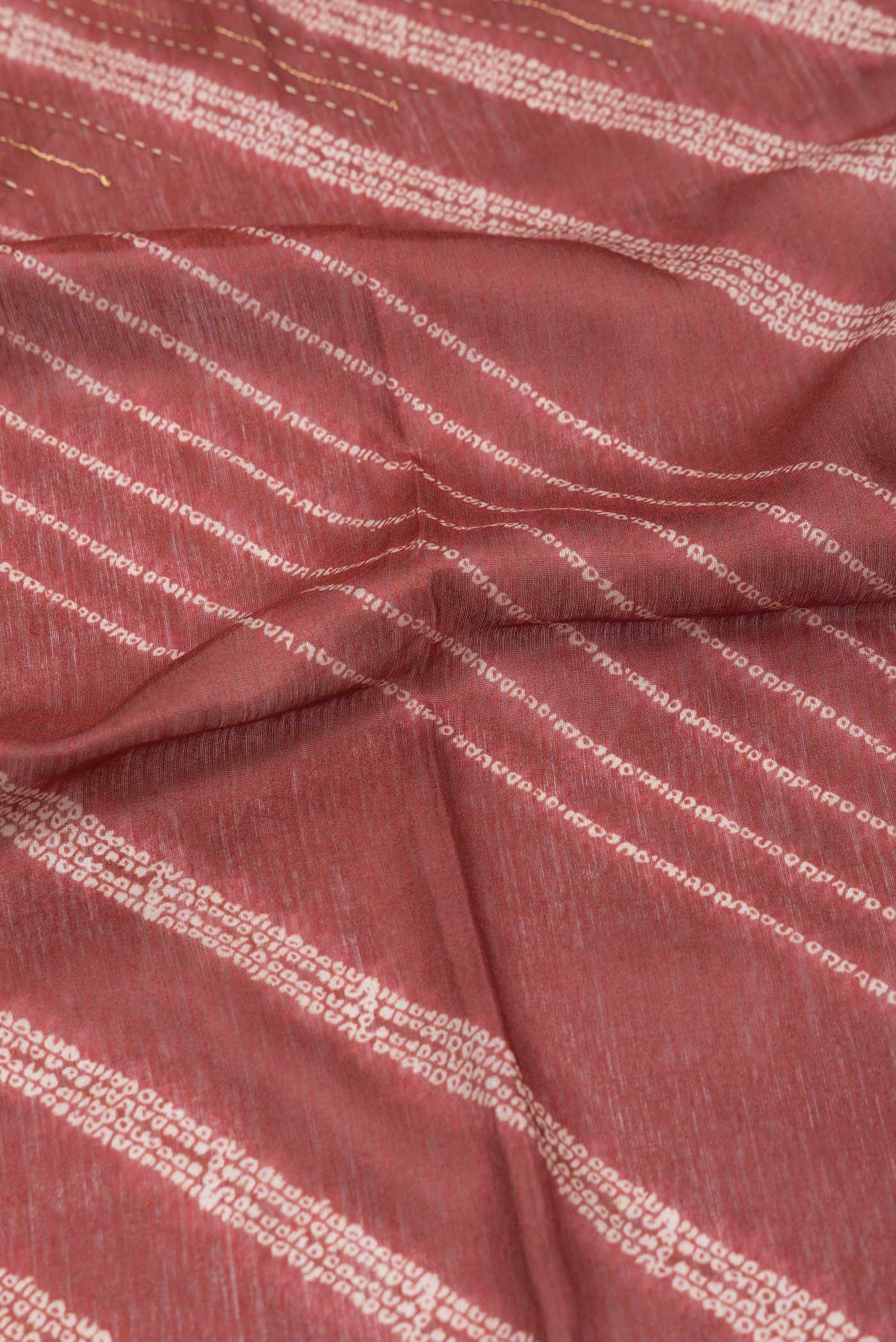 Orange Dual Tone Tussar Silk Saree - Image 2