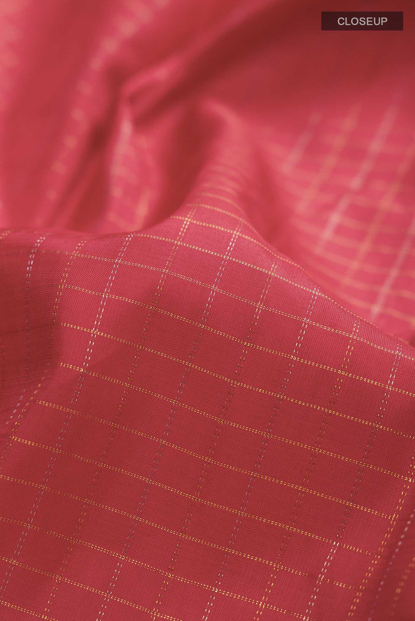 Orange Kanchipuram Silk Saree - Image 2