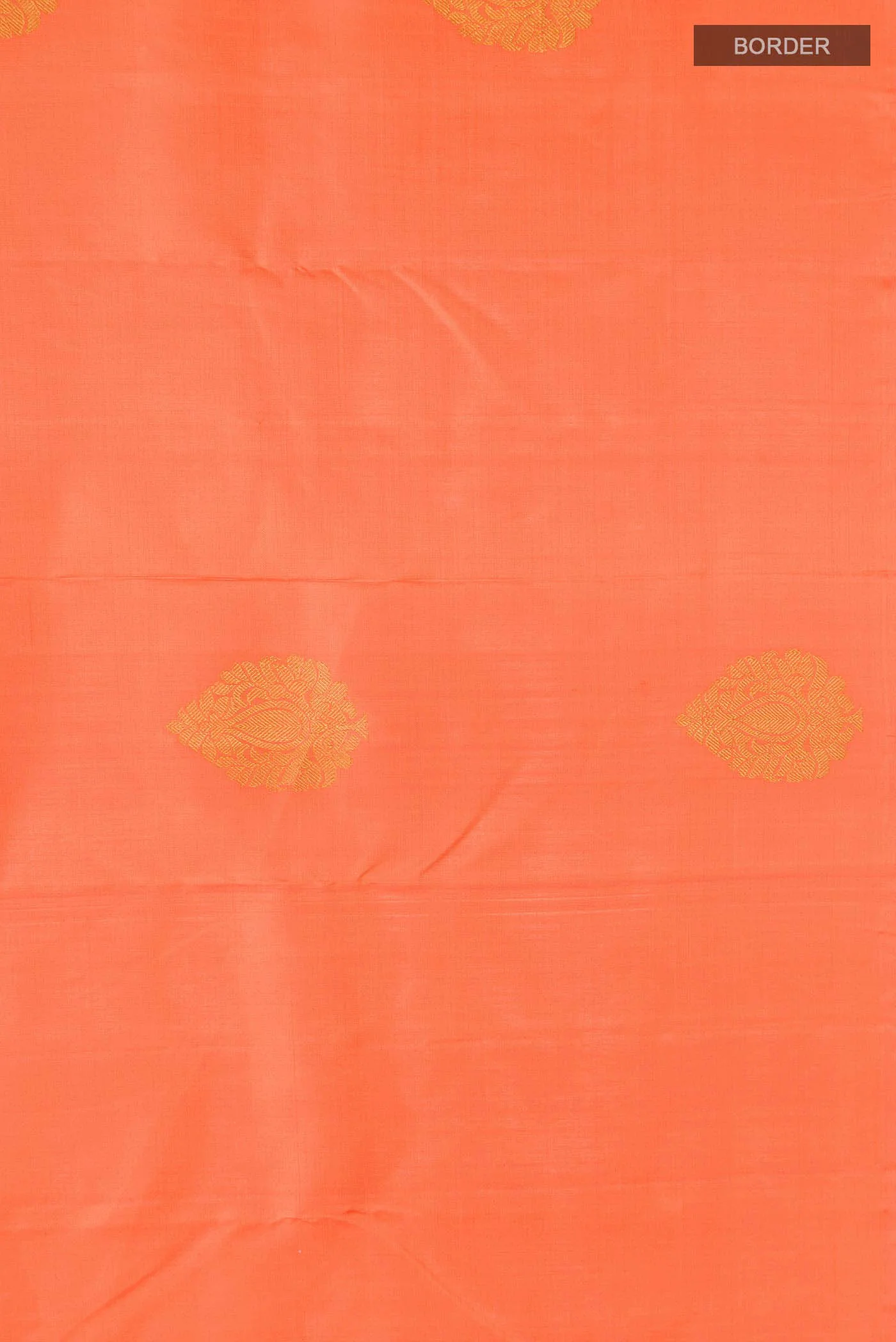 Orange Kanchipuram Silk Saree - Image 3