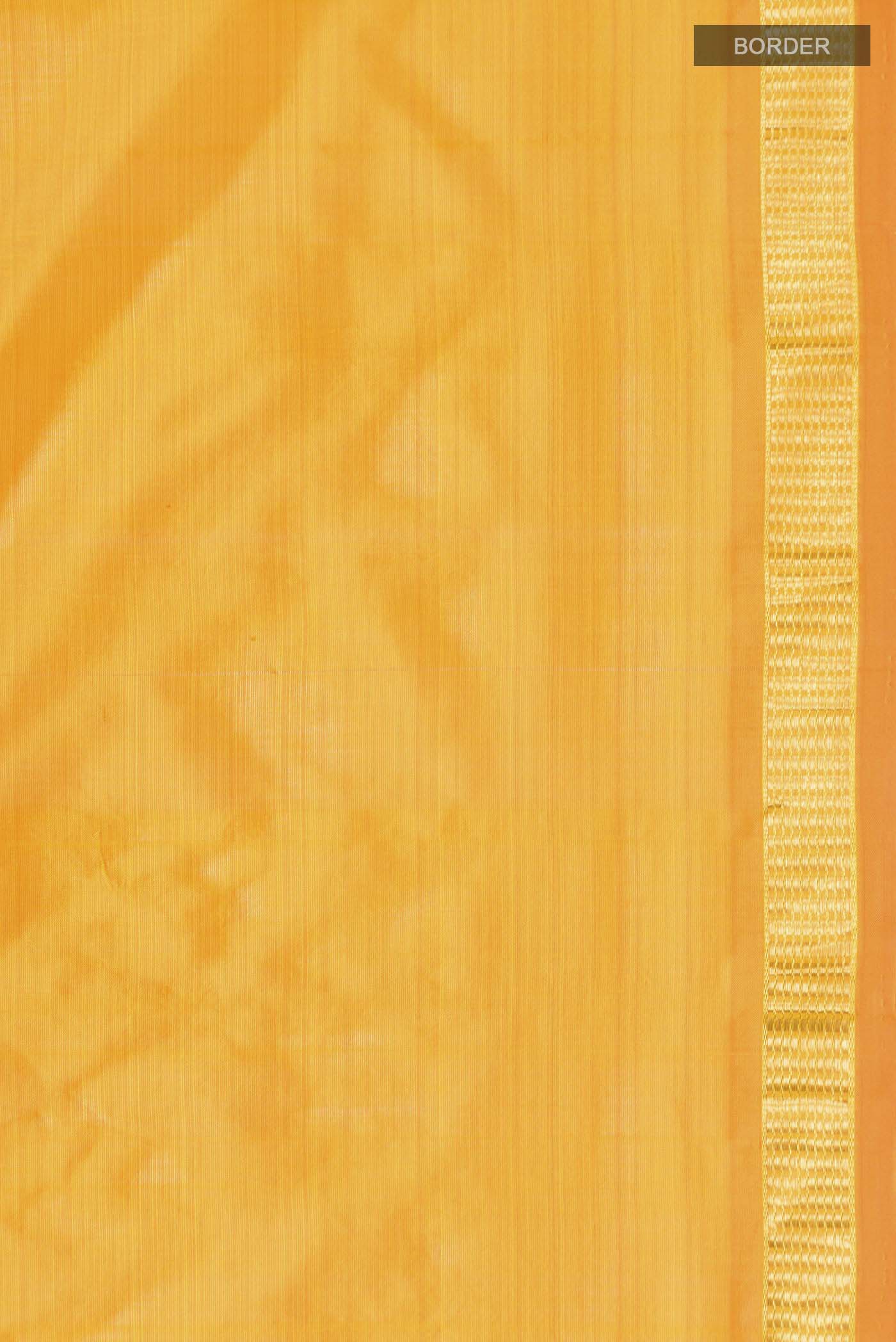 Orange Kanchipuram Silk Saree - Image 3