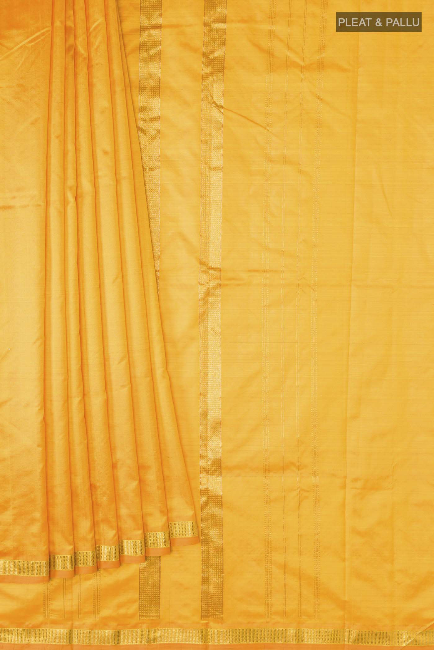 Orange Kanchipuram Silk Saree - Image 4