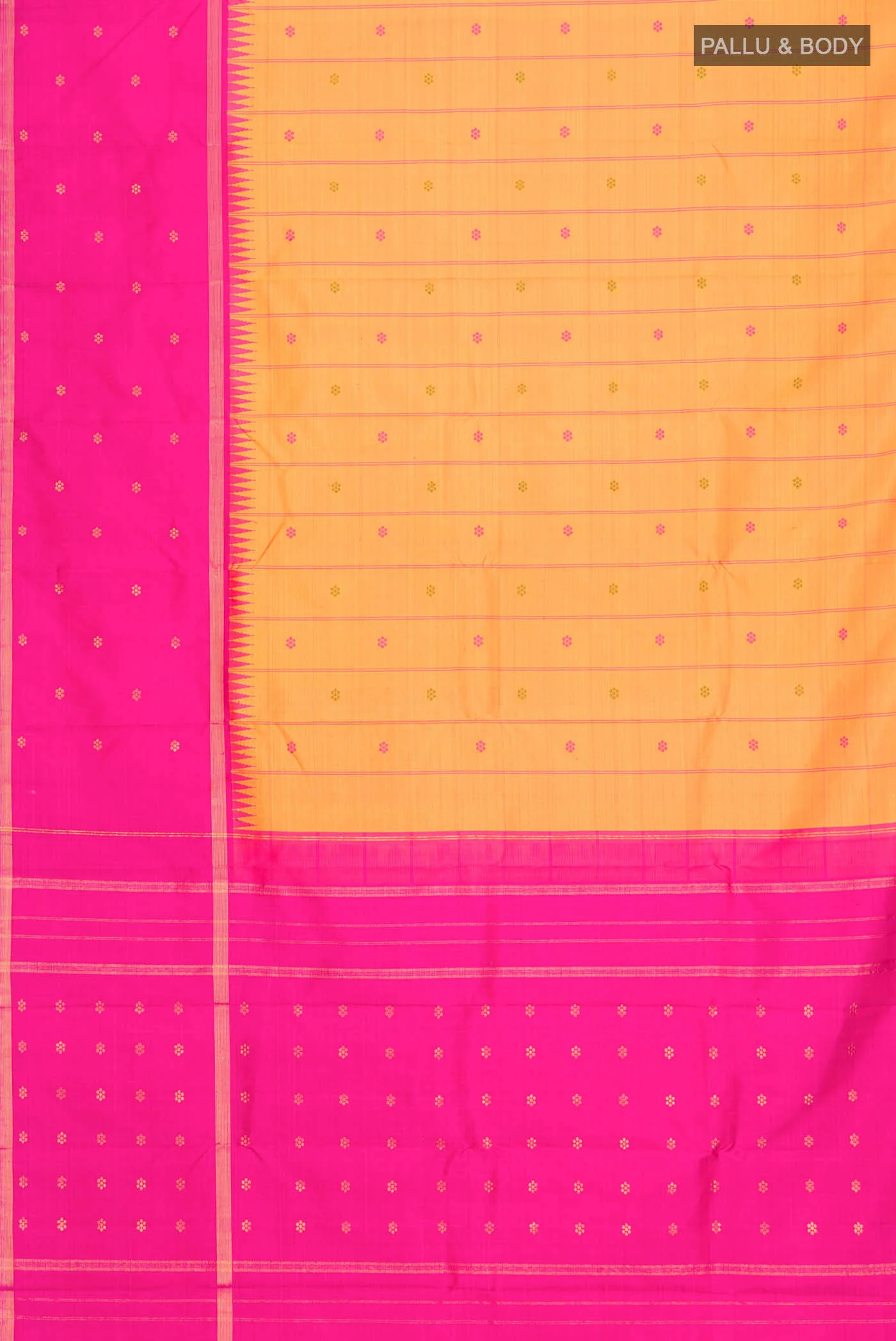 Orange Kanchipuram Silk Saree - Image 6