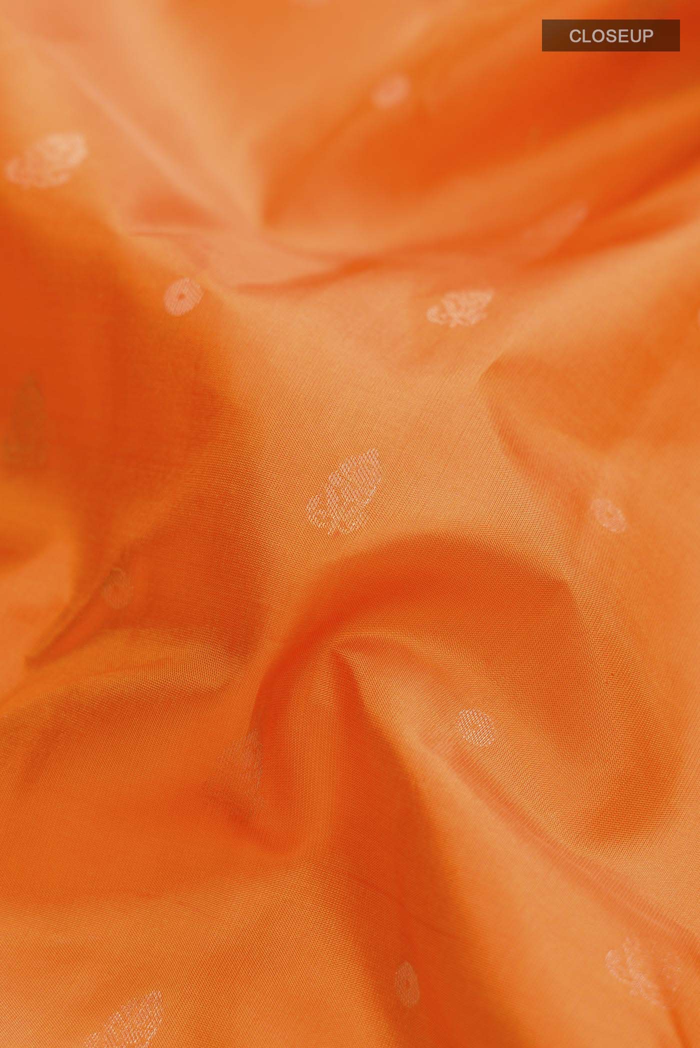 Orange Kanjivaram Silk Saree - Image 2
