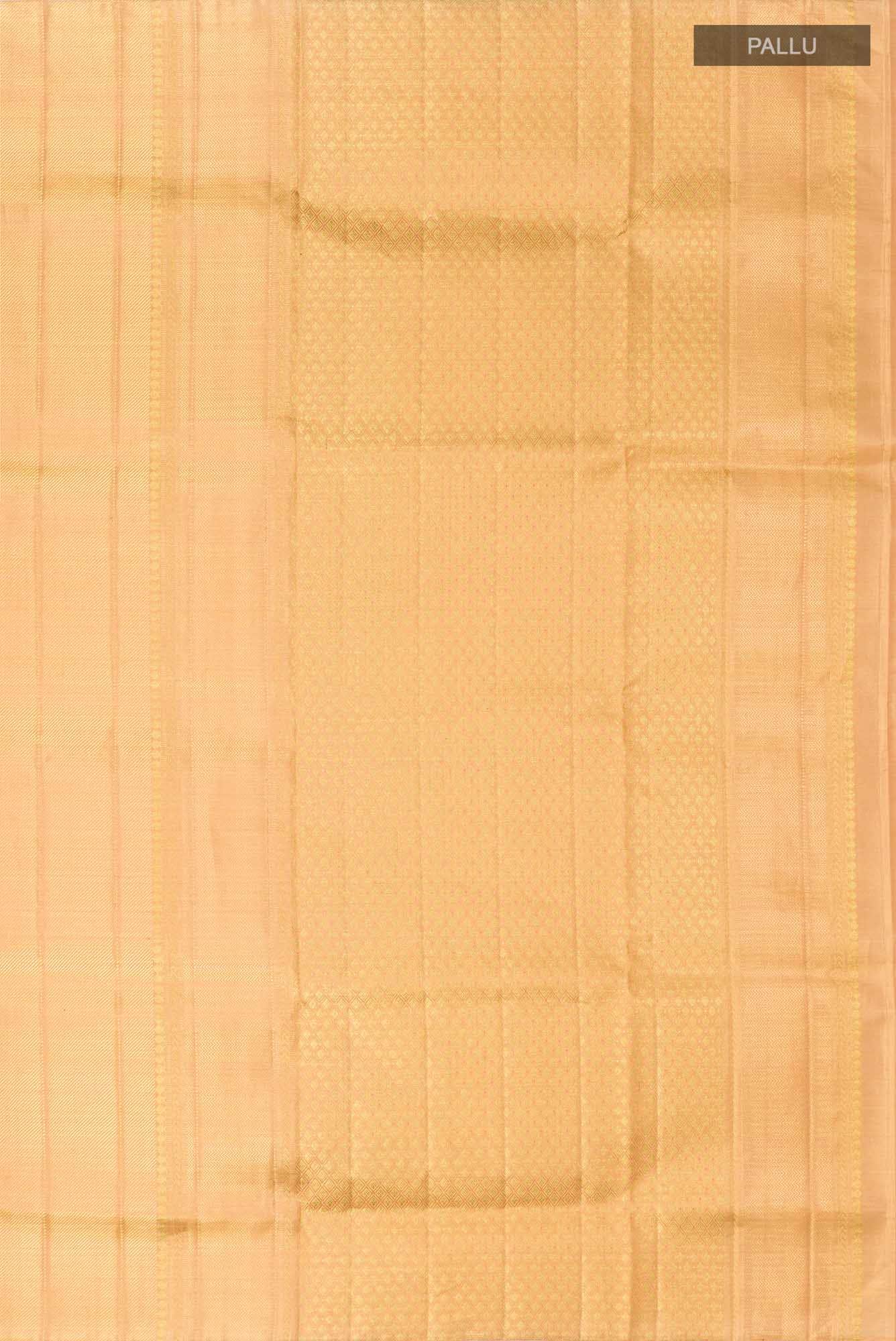 Orange Kanjivaram Tissue Silk Saree - Image 5