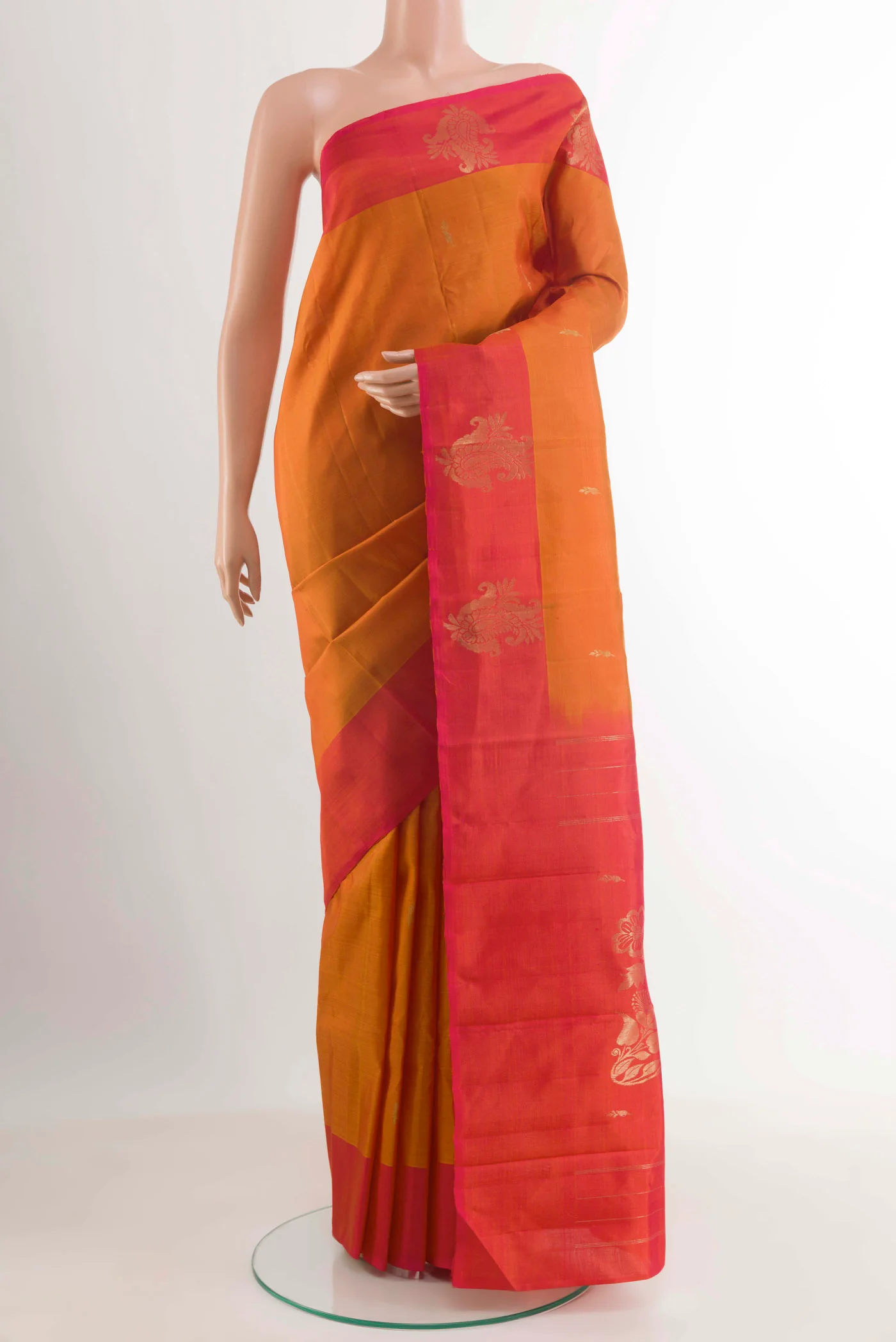 Mustard Kanjivaram Silk Saree