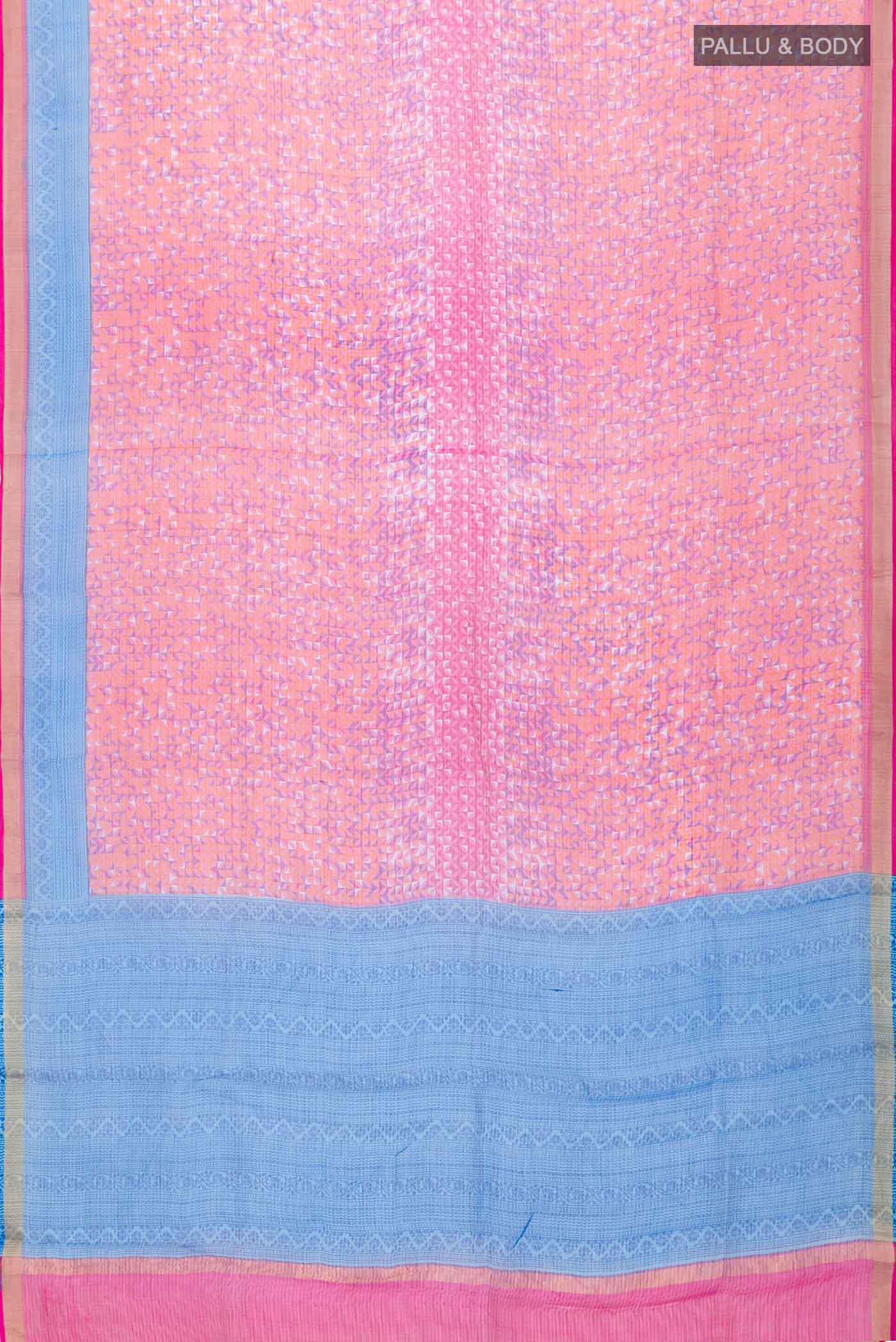 Orange Kota Silk Saree - Image 3