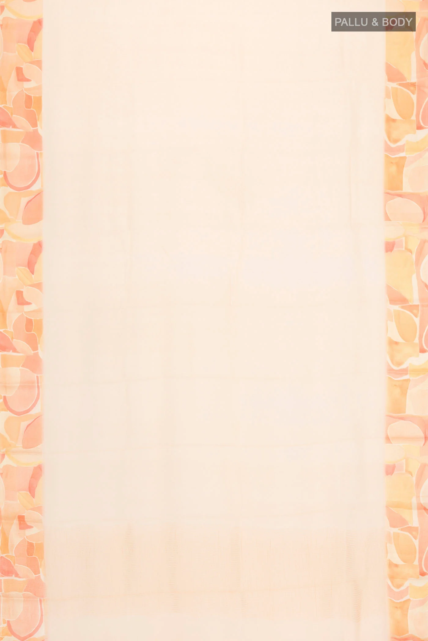 Orange Mysore Chiffon Saree - Image 5