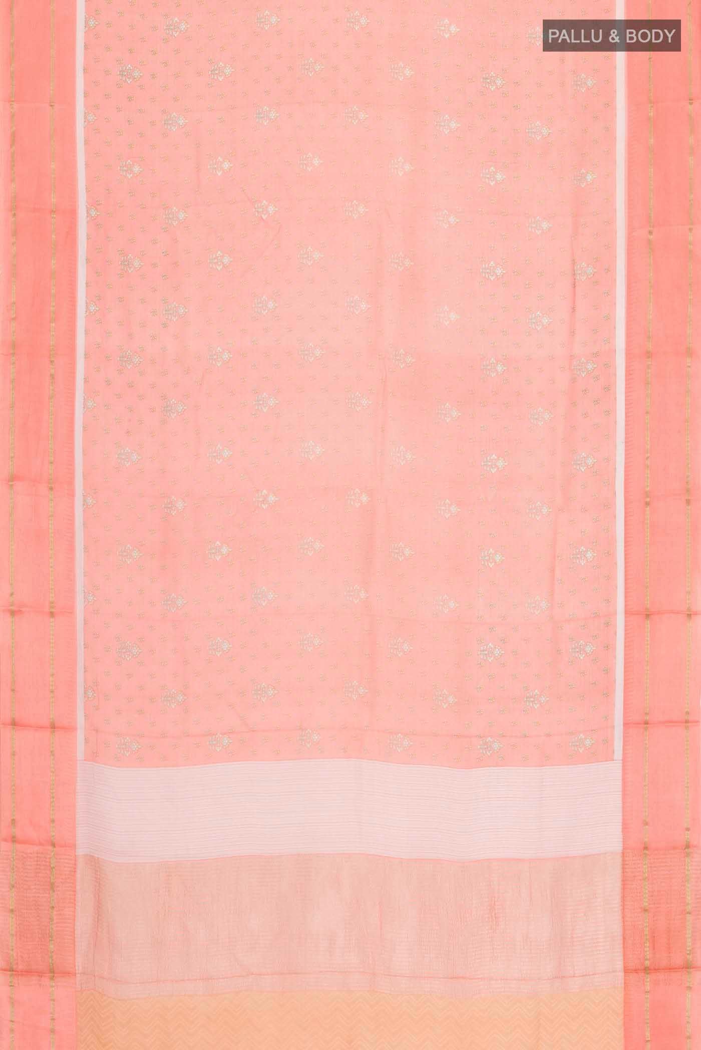 Orange Mysore Chiffon Saree - Image 5