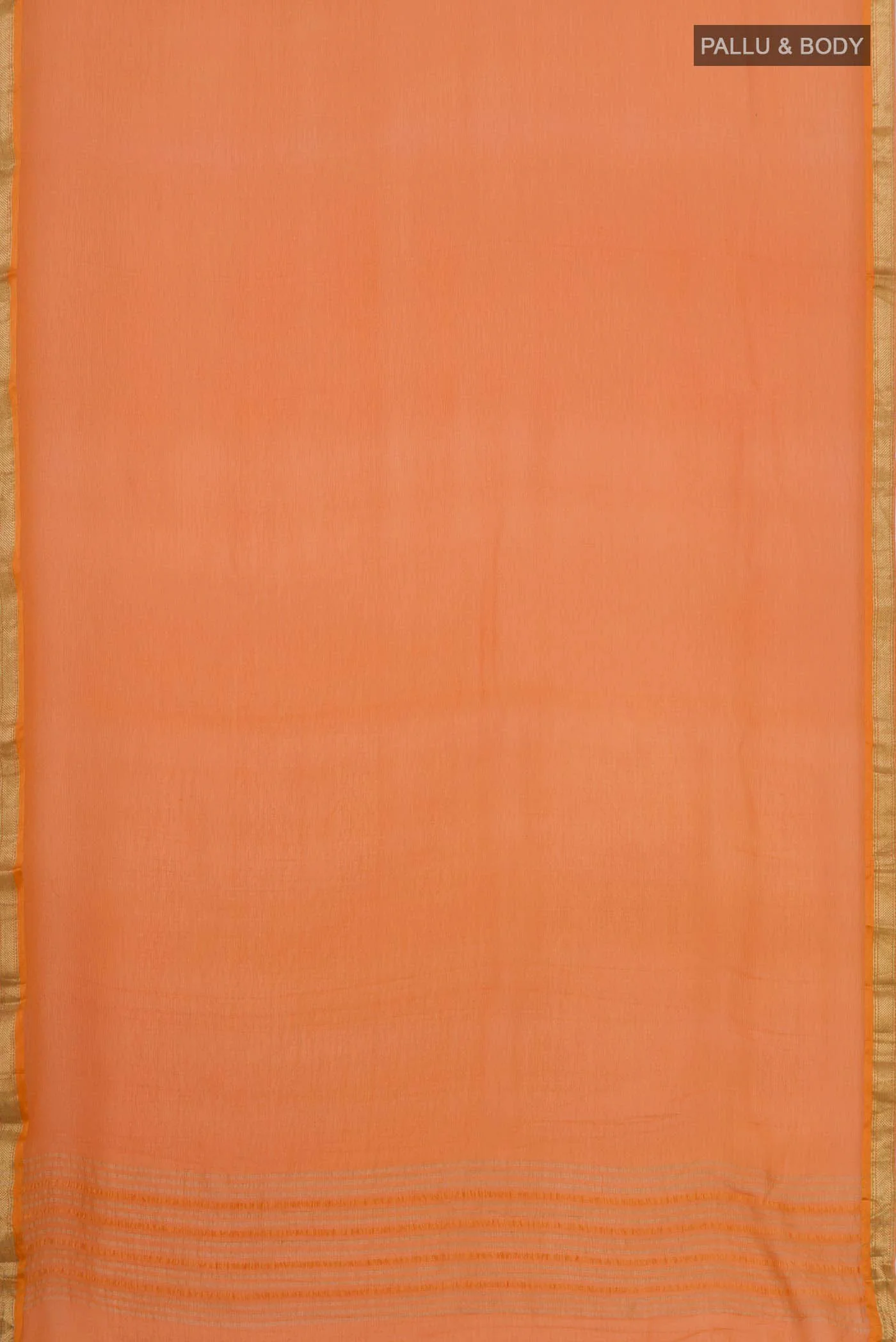 Orange Mysore Chiffon Saree - Image 3