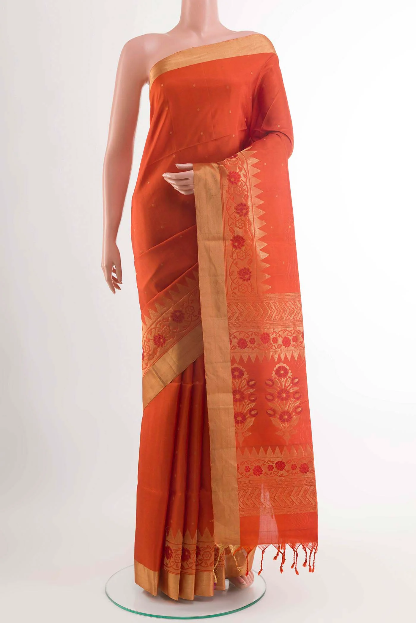 Orange Soft Silk Saree