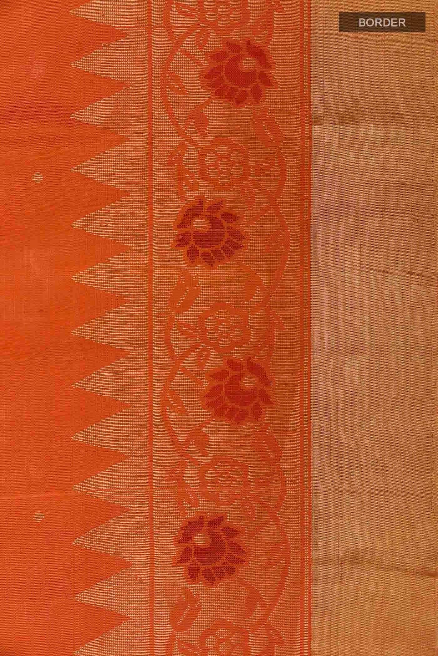 Orange Soft Silk Saree - Image 3