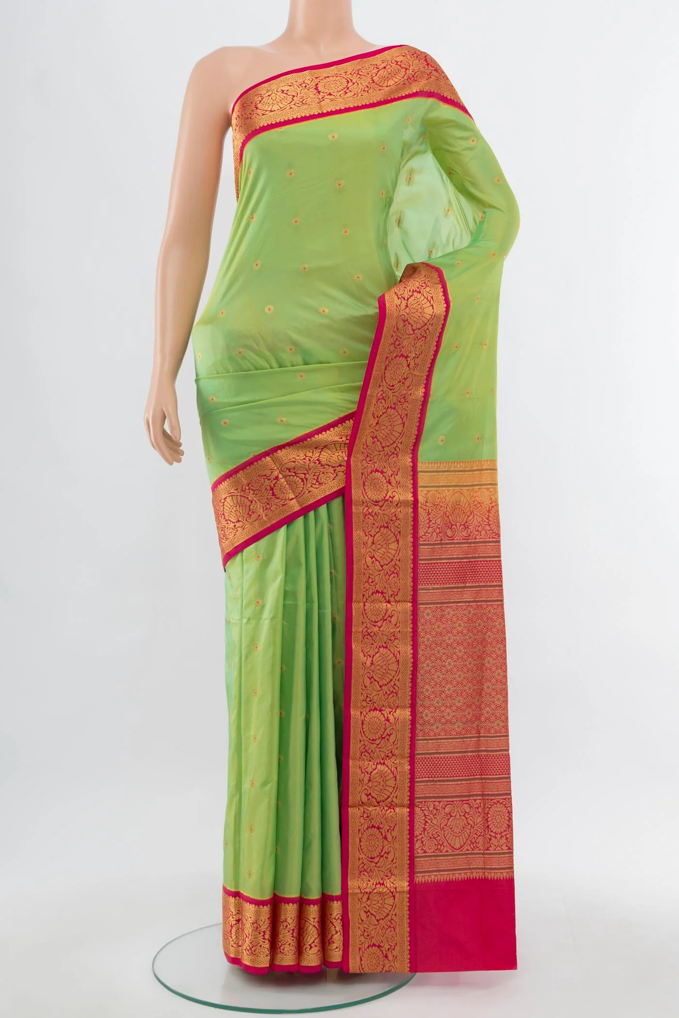 Green Blended Bangalore Silk Saree